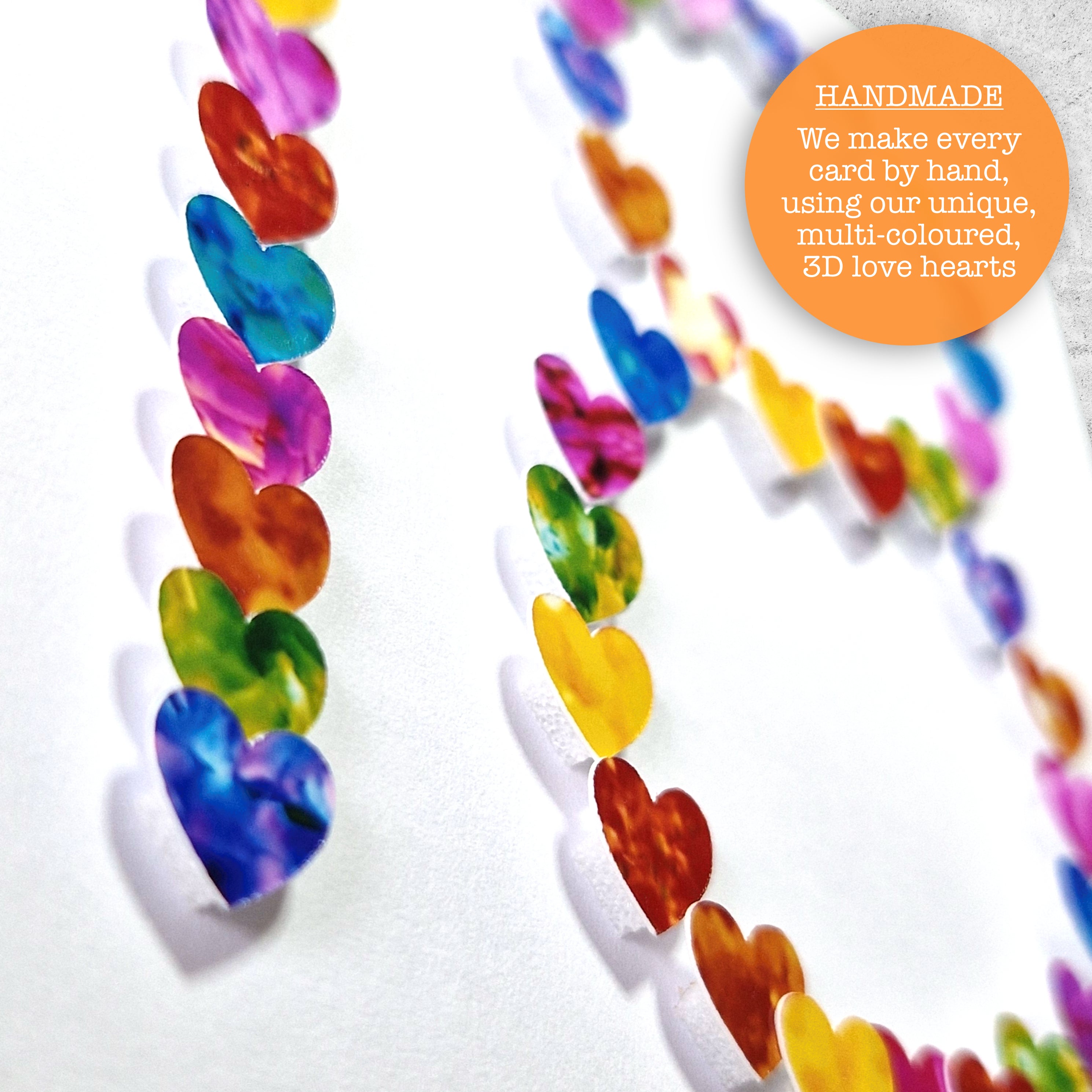 18th Birthday Card - Hearts, Personalised