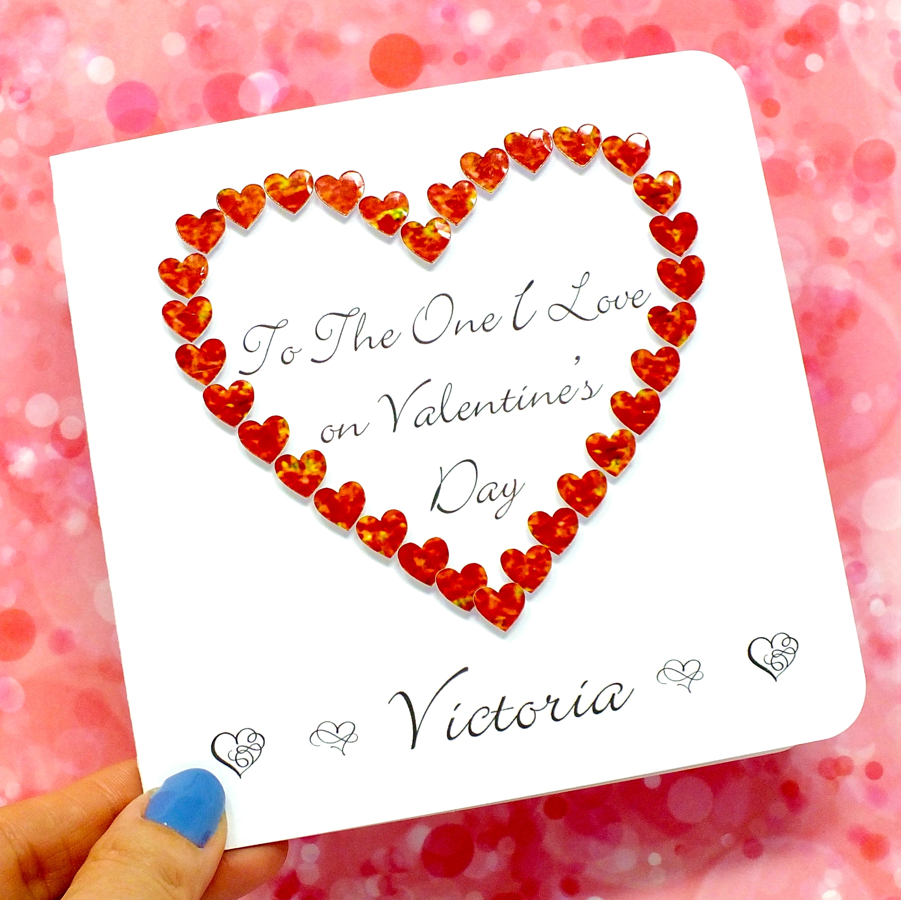Personalised Valentine's Day Card To The One I Love - Heart