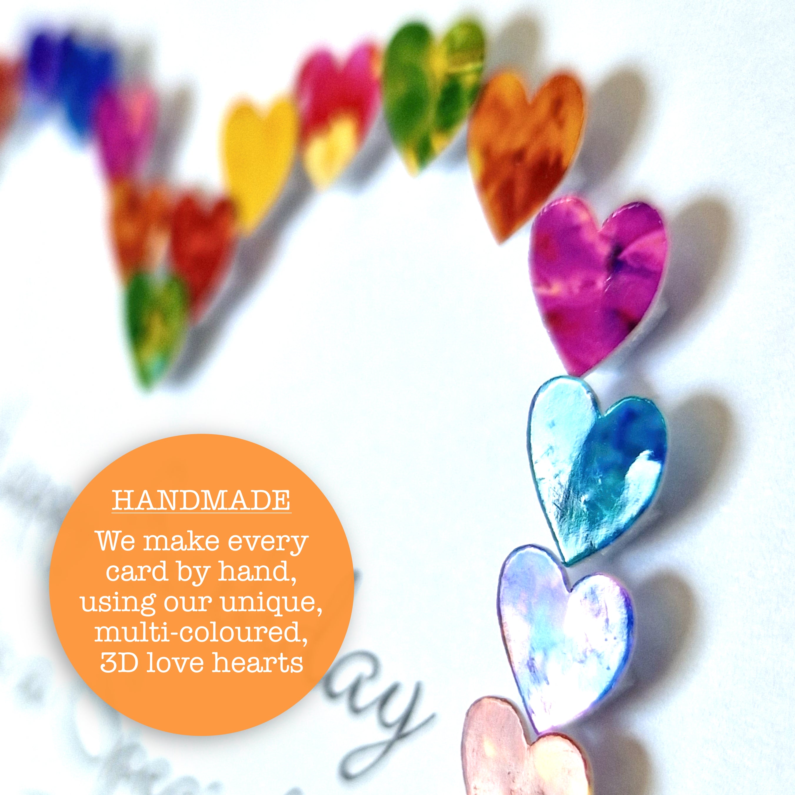 Special Friend Birthday Card - Multi Coloured Hearts