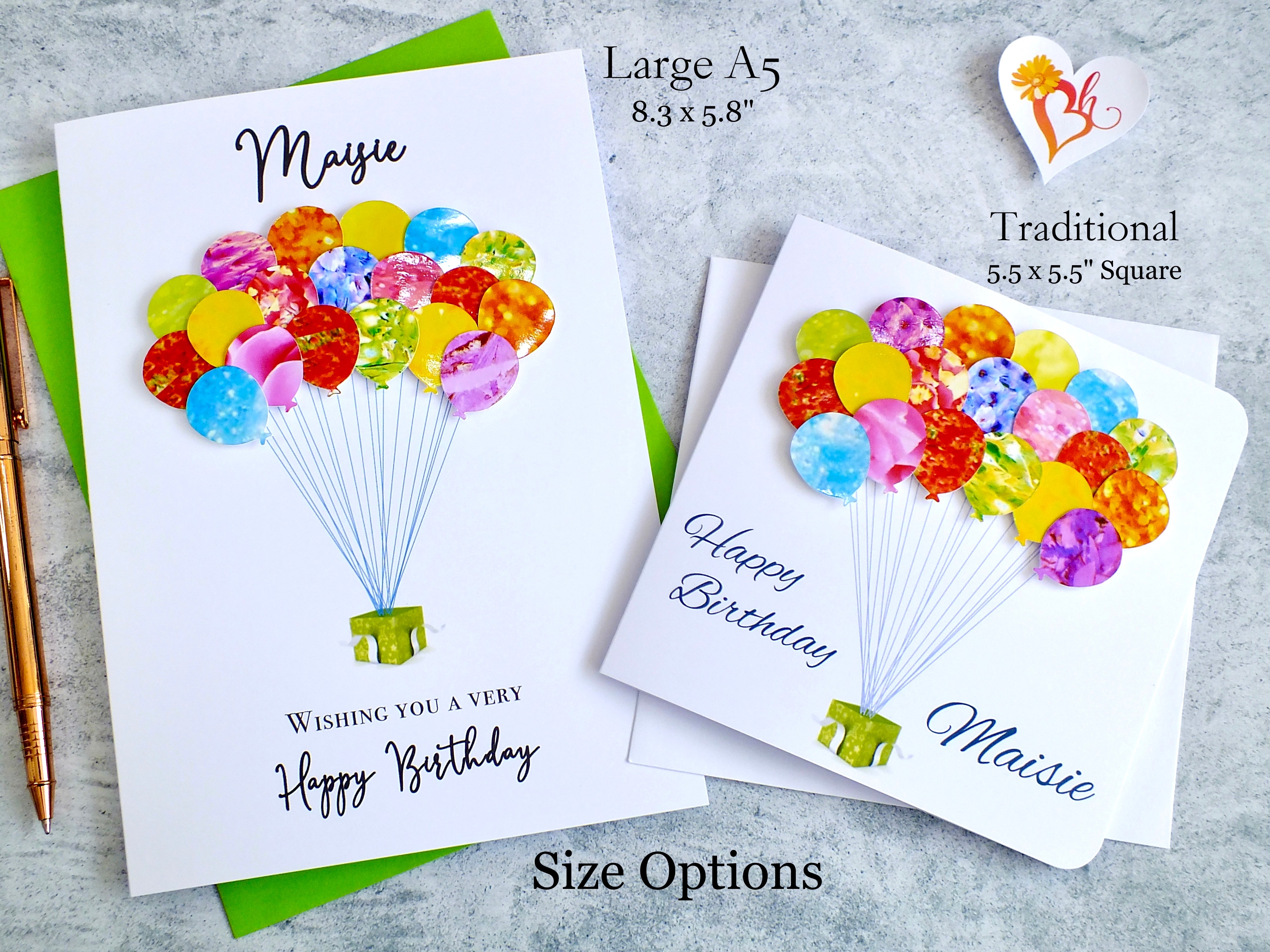 Personalised Birthday Card - Balloons