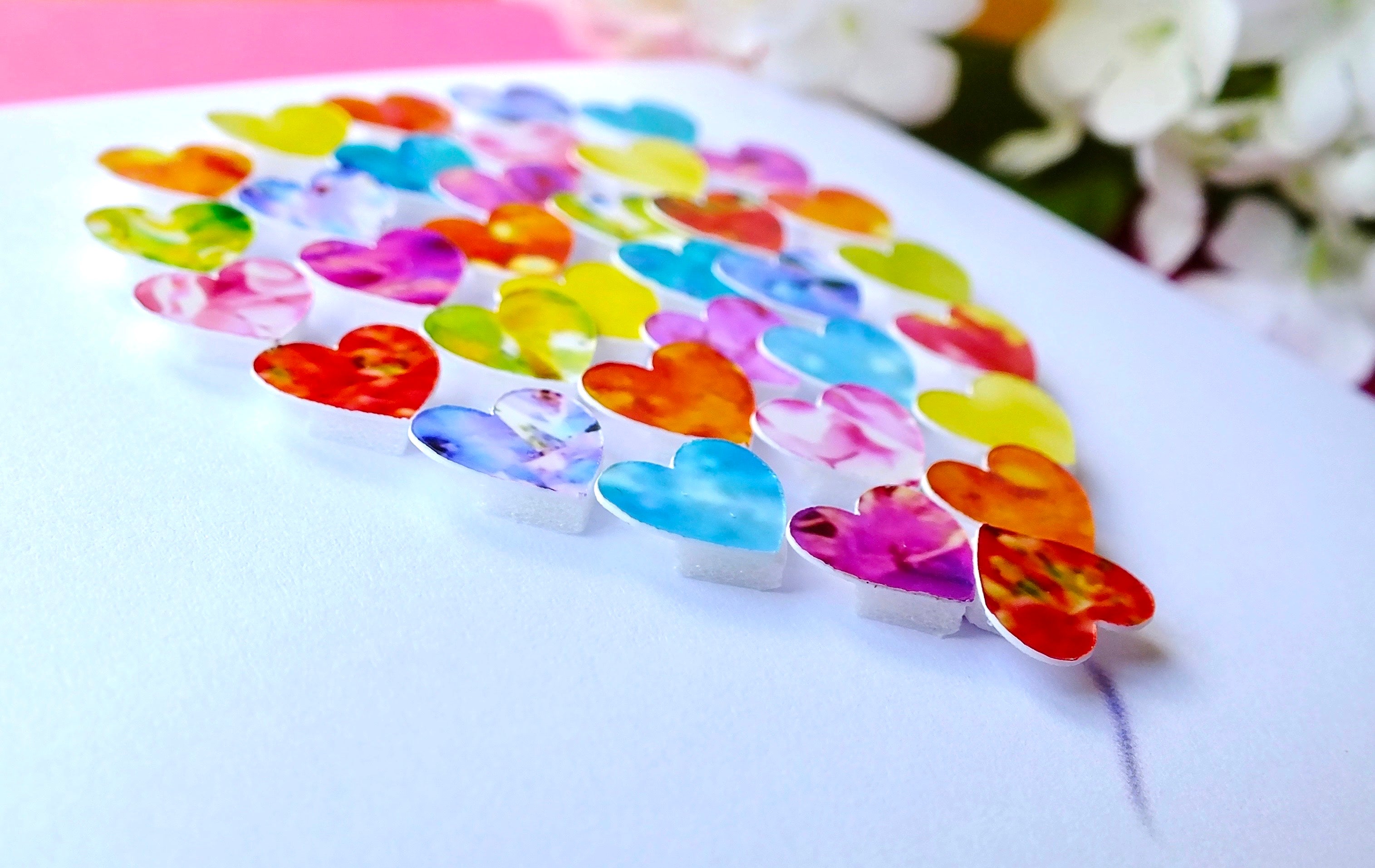 Personalised Single Balloon Birthday Card – Hearts