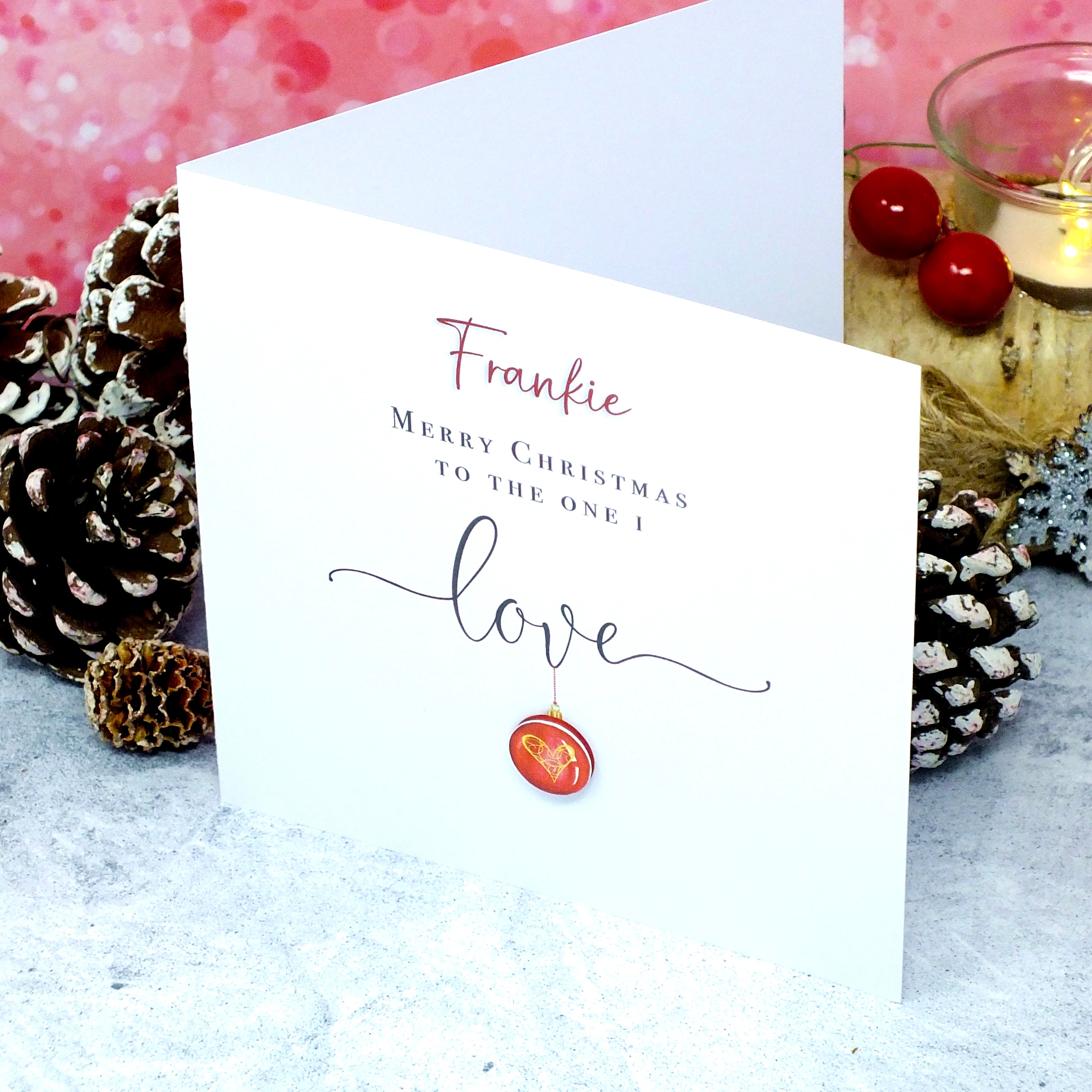 Personalised Christmas Card to the One I Love