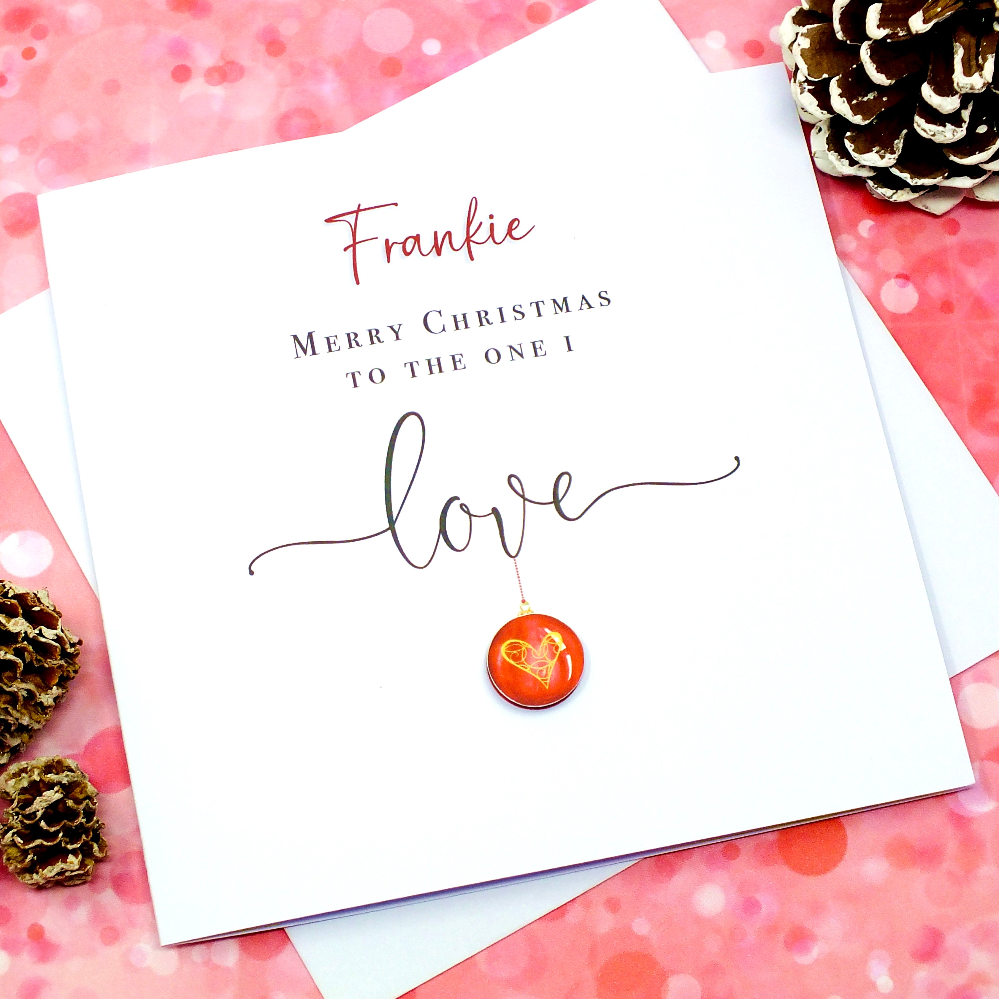 Personalised Christmas Card to the One I Love