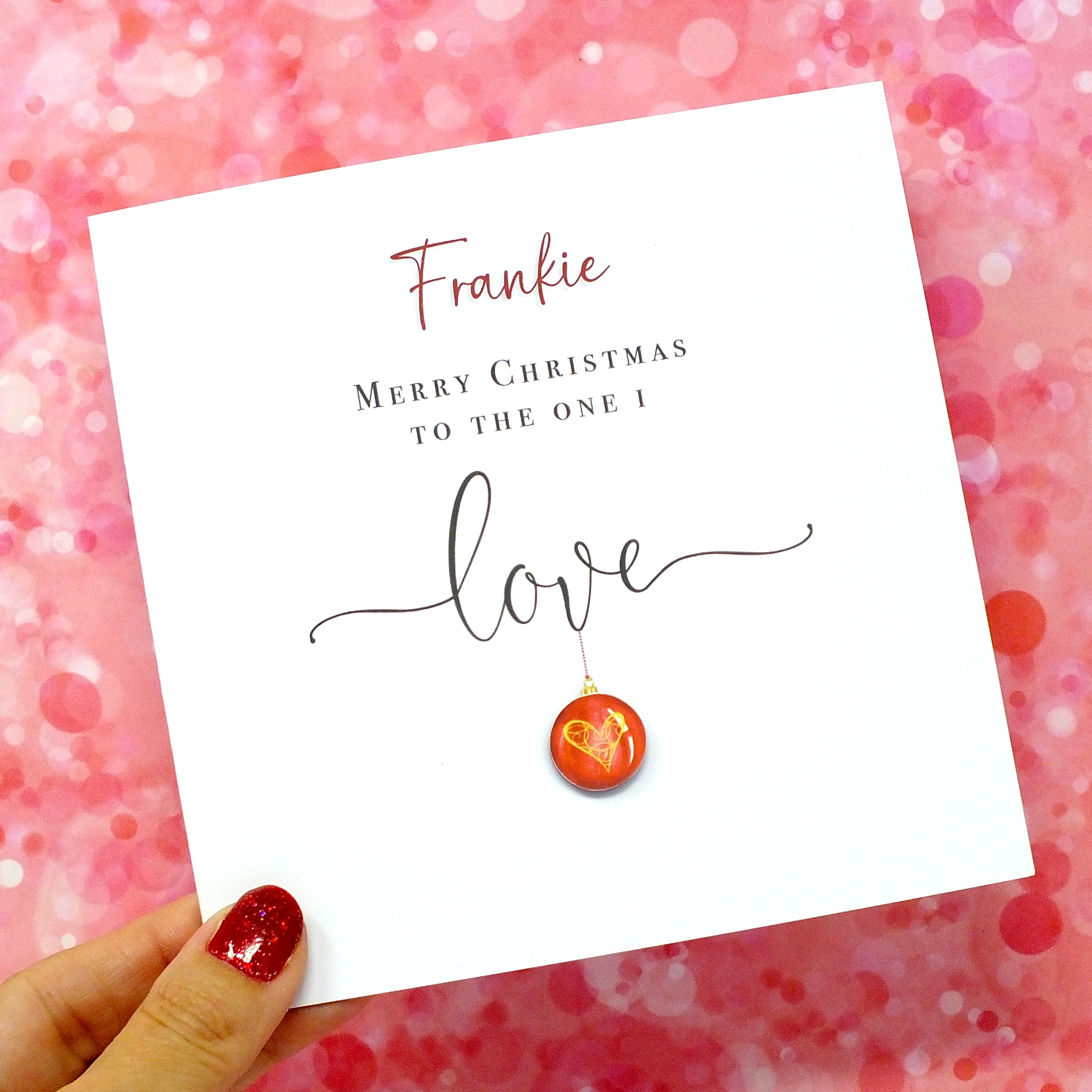 Personalised Christmas Card to the One I Love