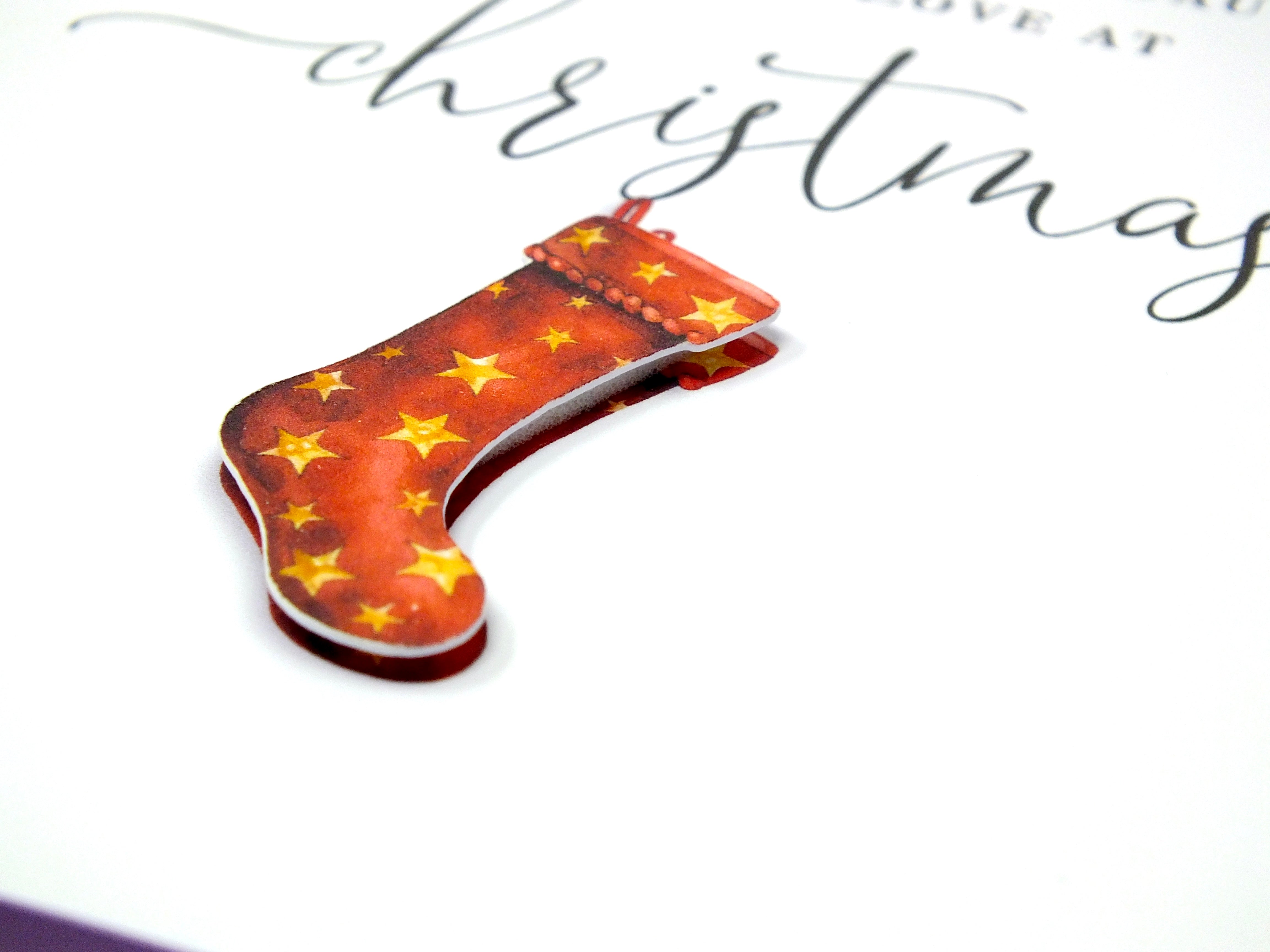 Personalised Christmas Card for Granddaughter / Great Granddaughter - Xmas Stocking