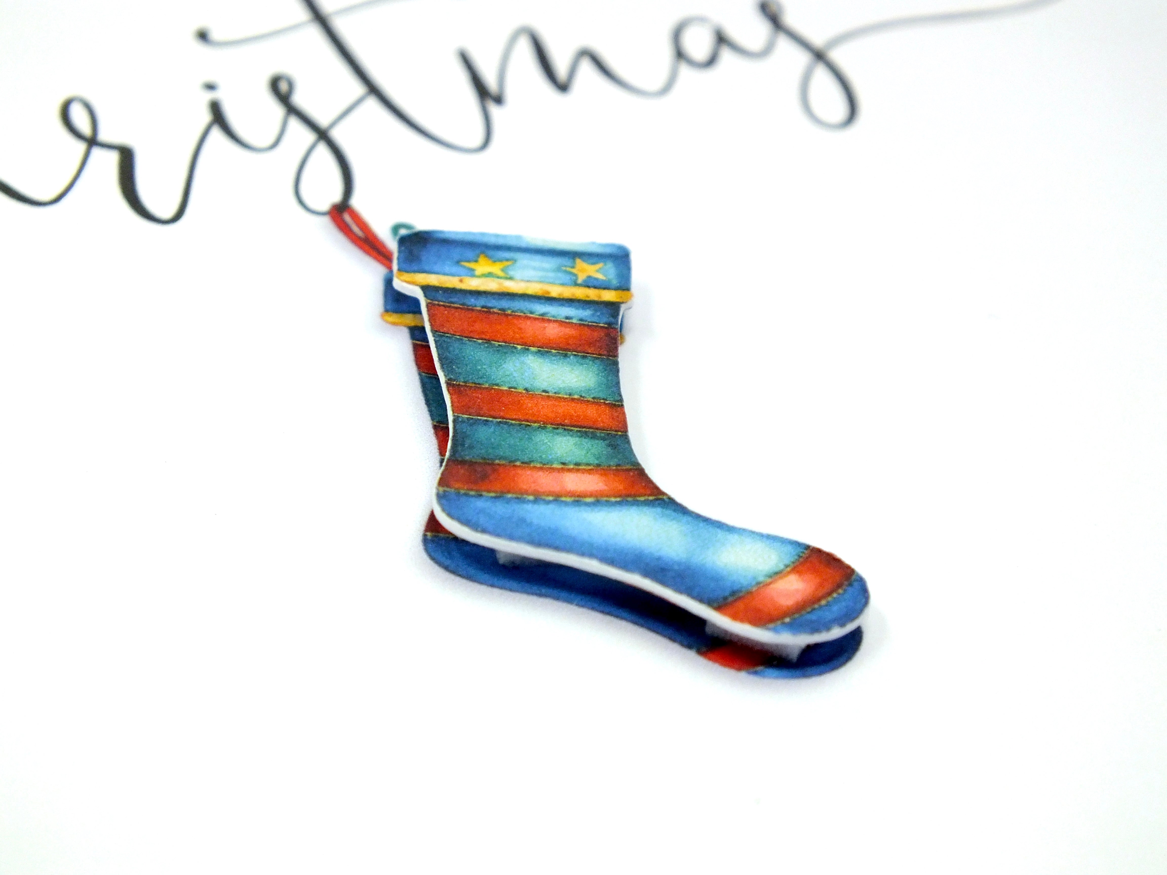 Personalised Christmas Card for Grandson / Great Grandson - Xmas Stocking