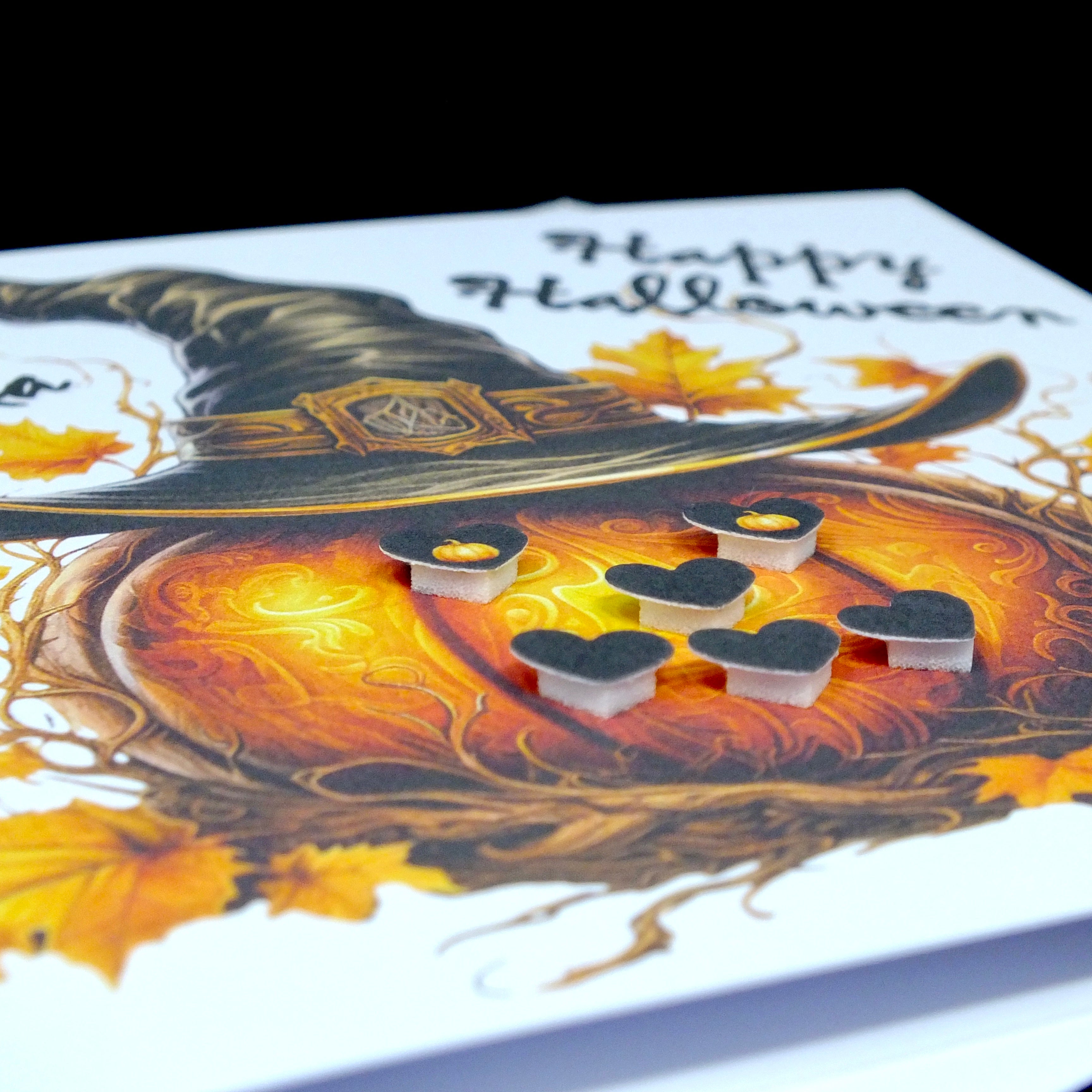 Personalised Happy Halloween Card - Pumpkin & Hat