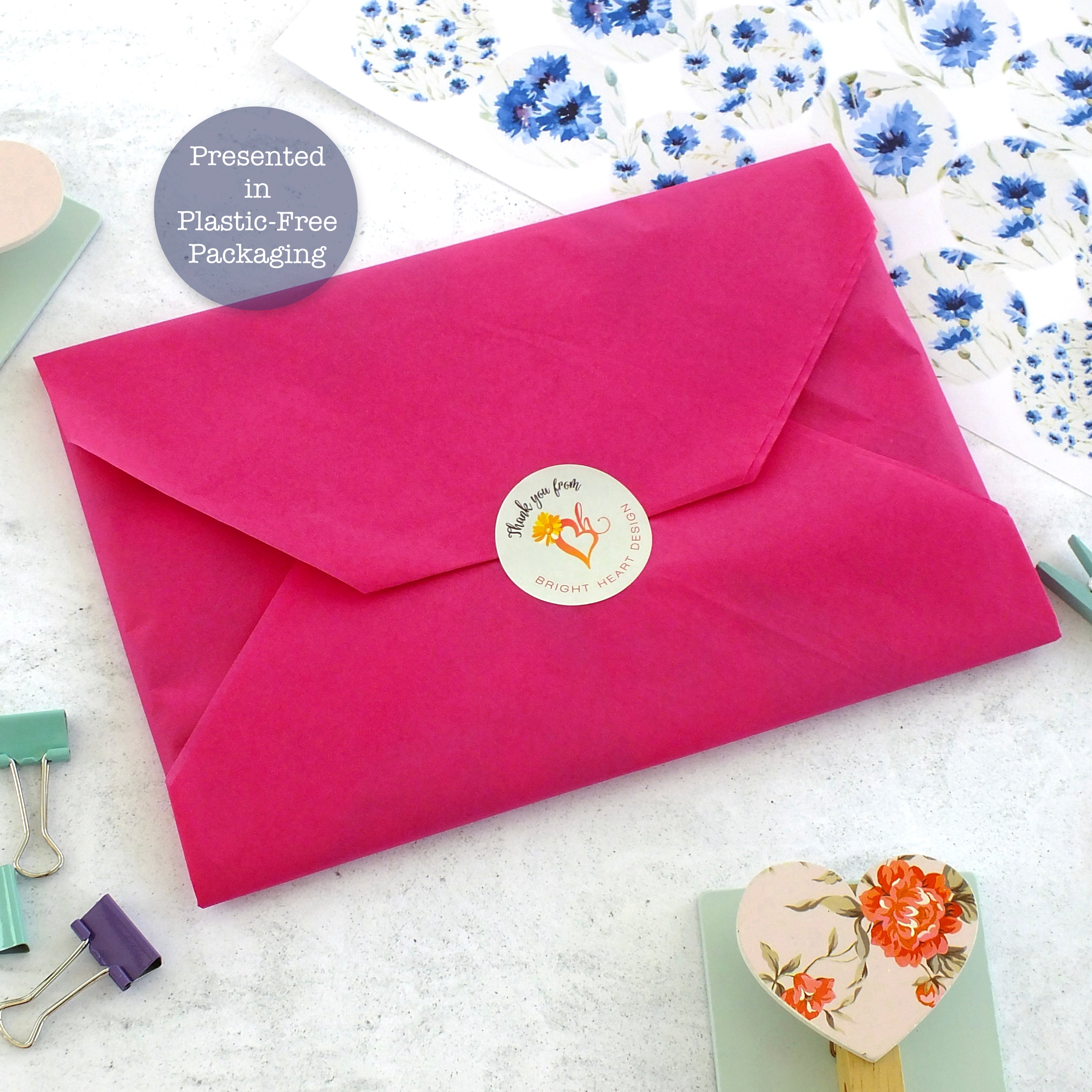 Personalised A5 Notebook - Any Heading - Cornflowers