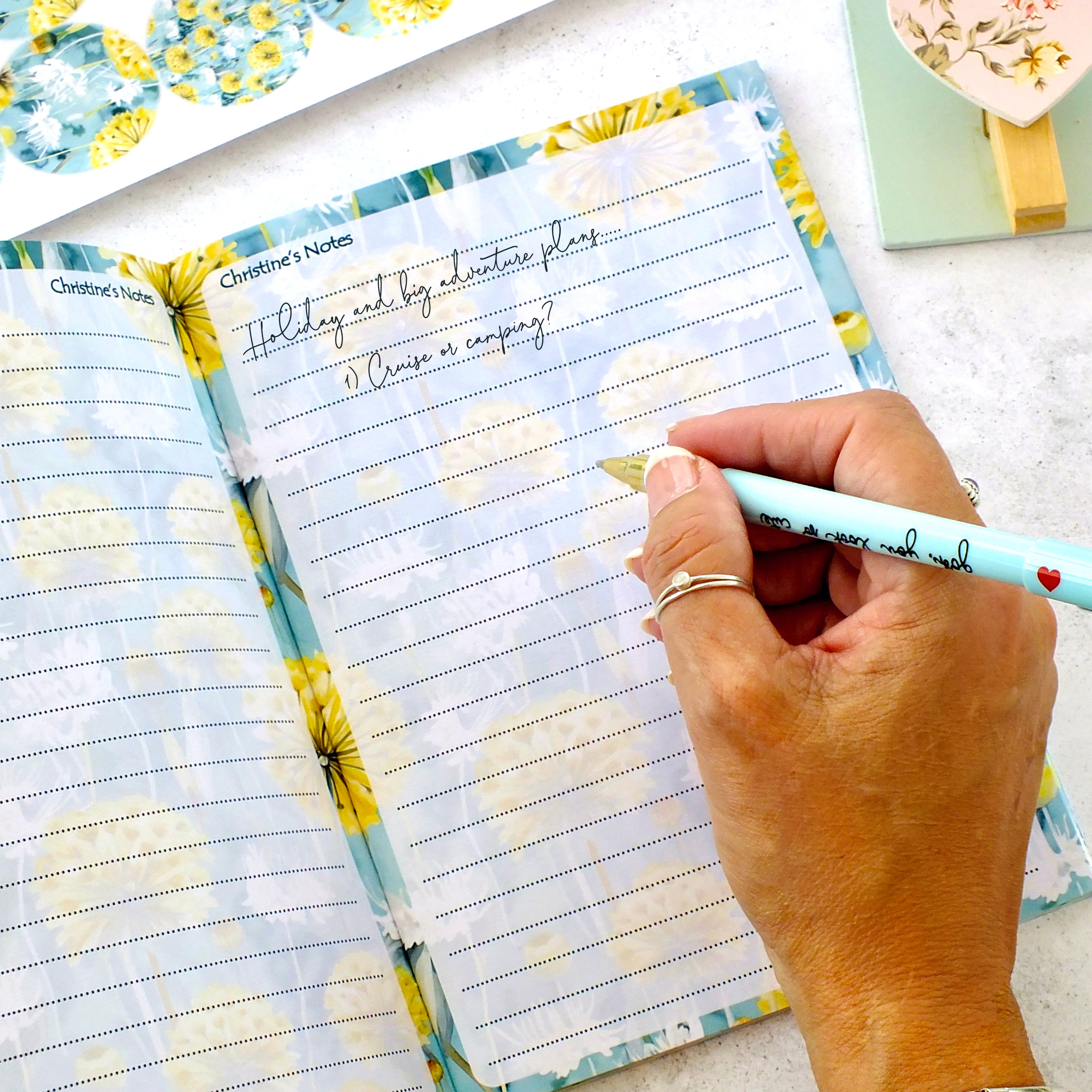 Personalised A5 Notebook - Any Heading - Dandelions