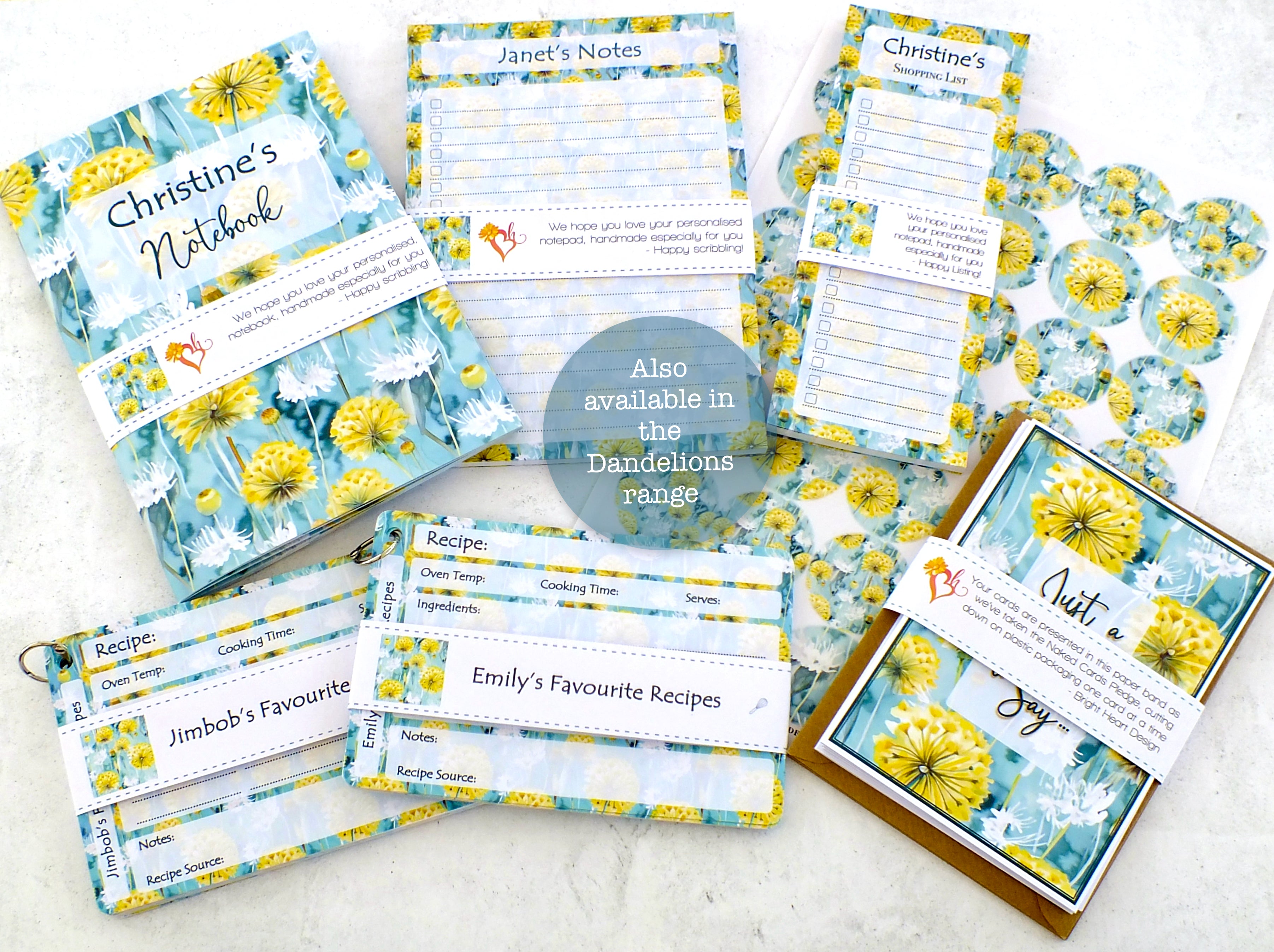 Decorative Stickers - Dandelion Design - Round