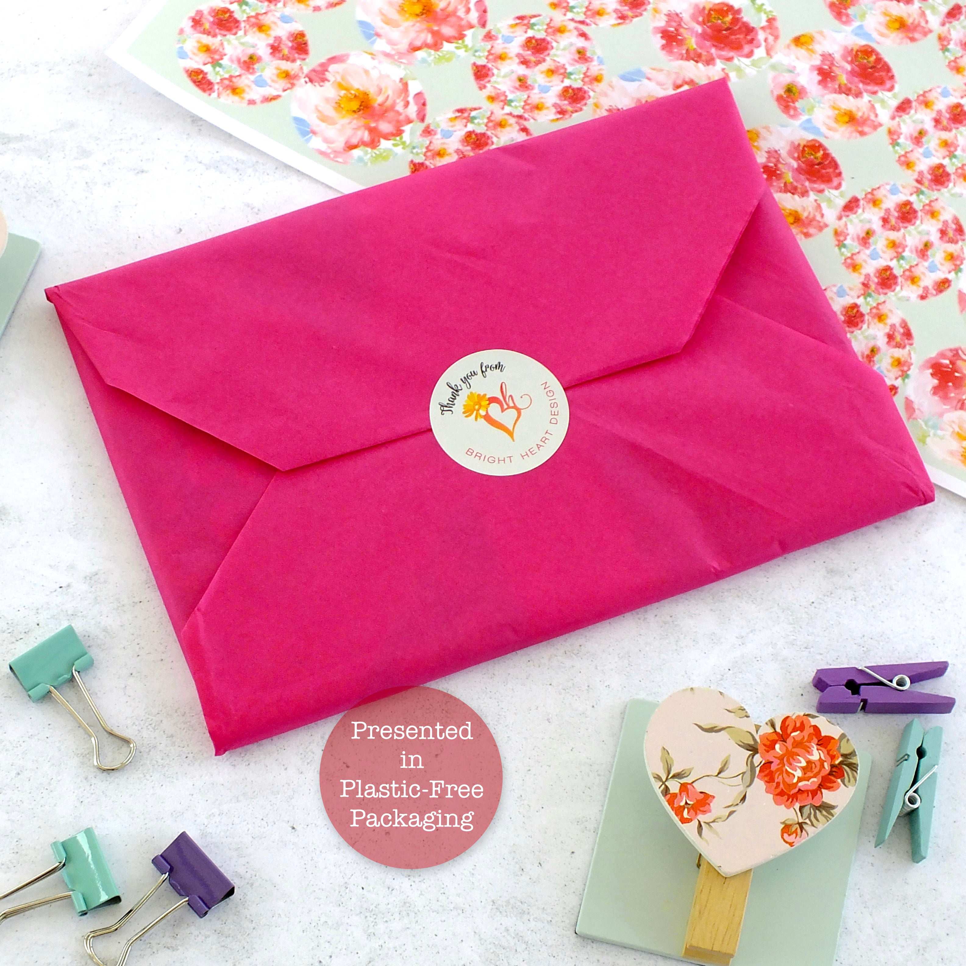 Personalised A5 Notebook - Any Heading - Peonies