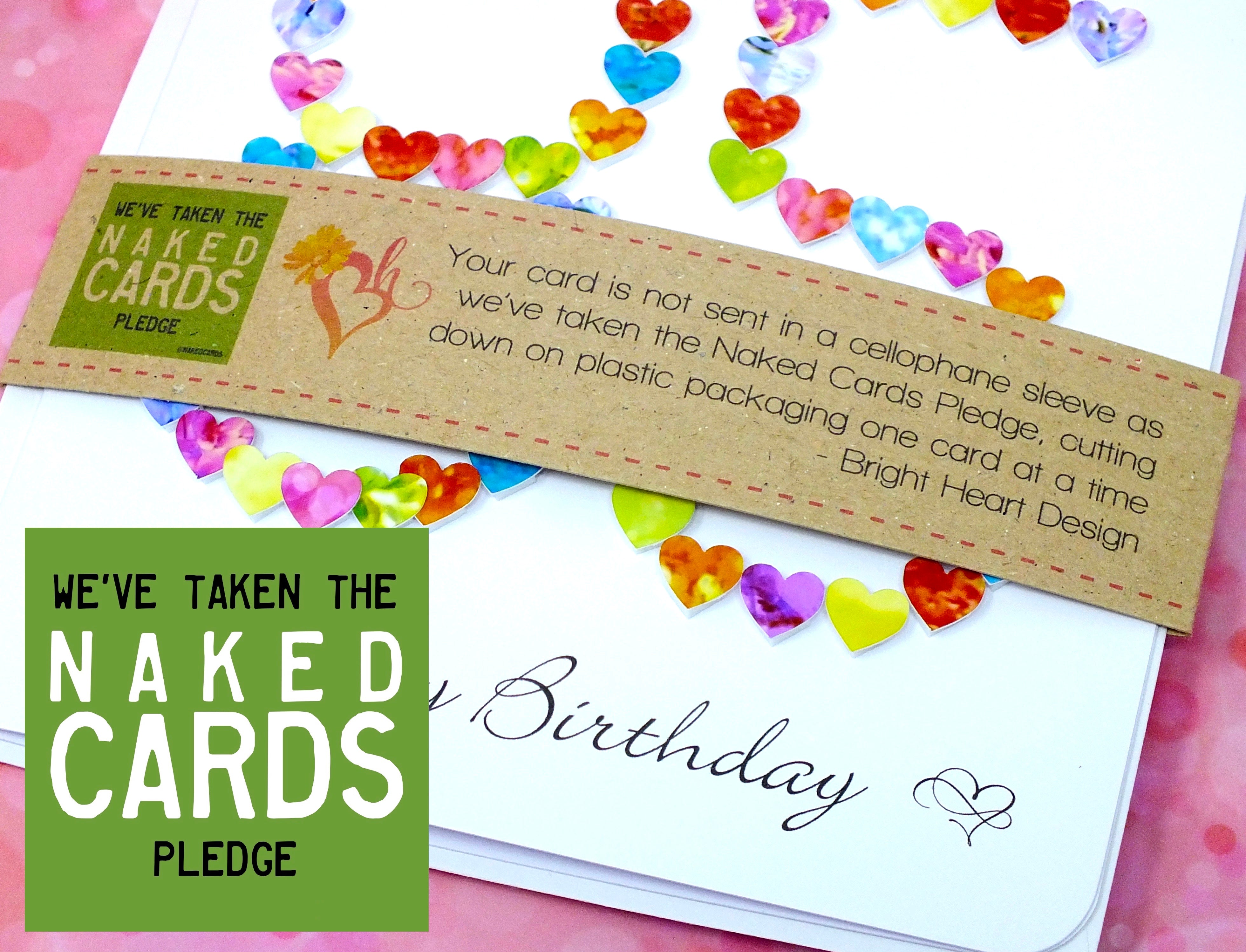 85th Birthday Card - Hearts, Personalised + Band