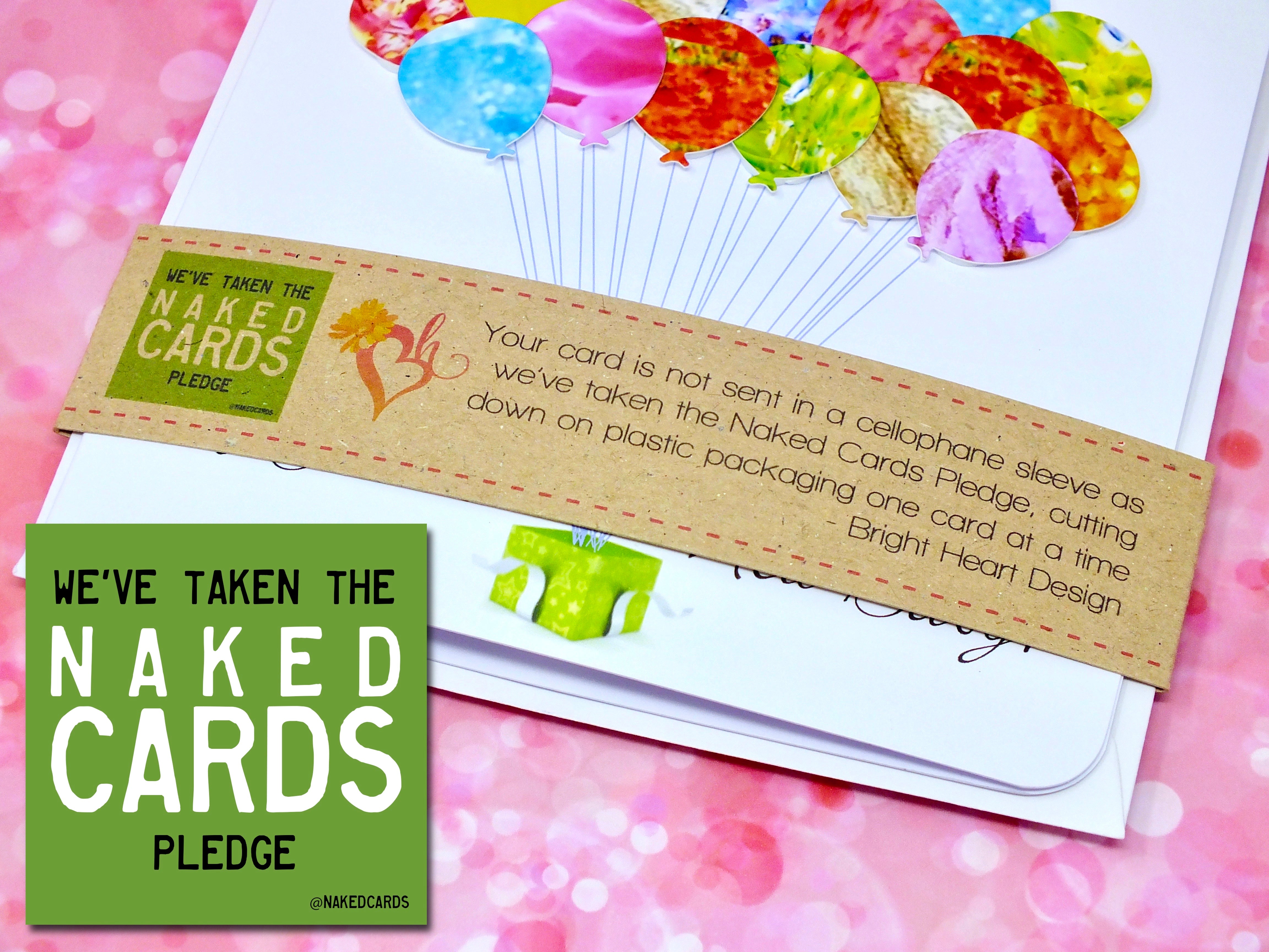 75th Birthday Card - Balloons, Personalised + Band