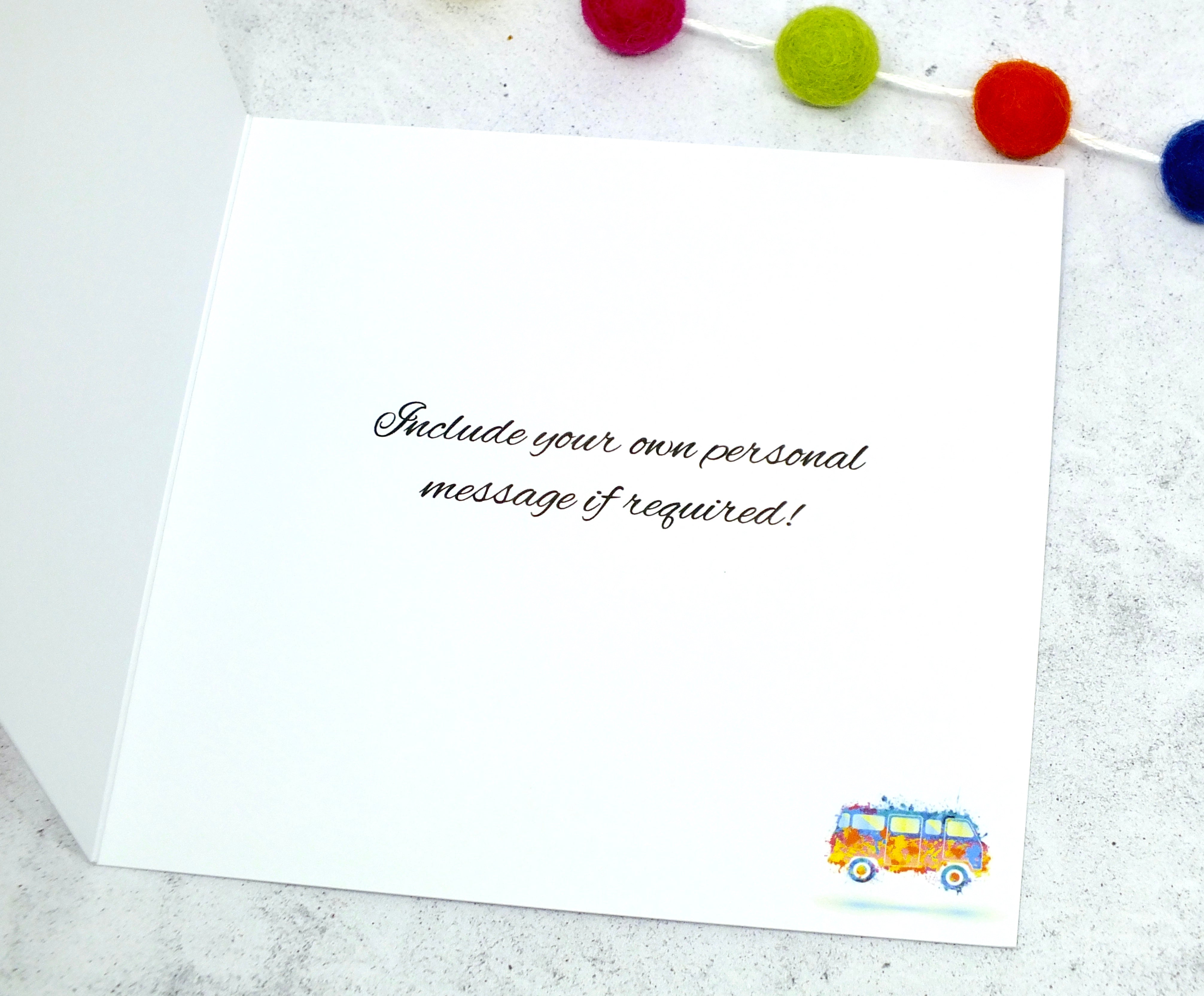 Father's Day Card - Colourful Campervan