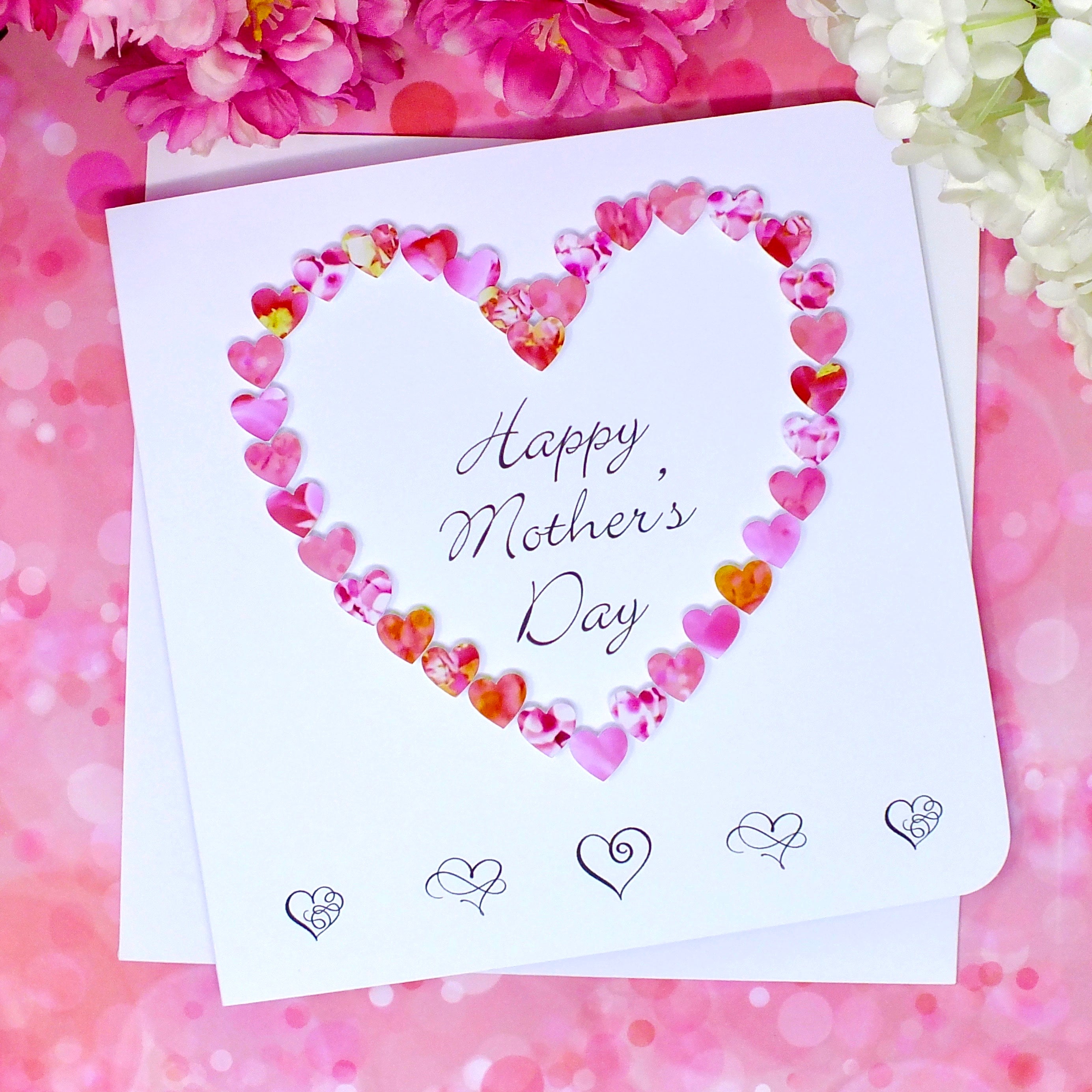 Happy Mother's Day Card - Hearts Front