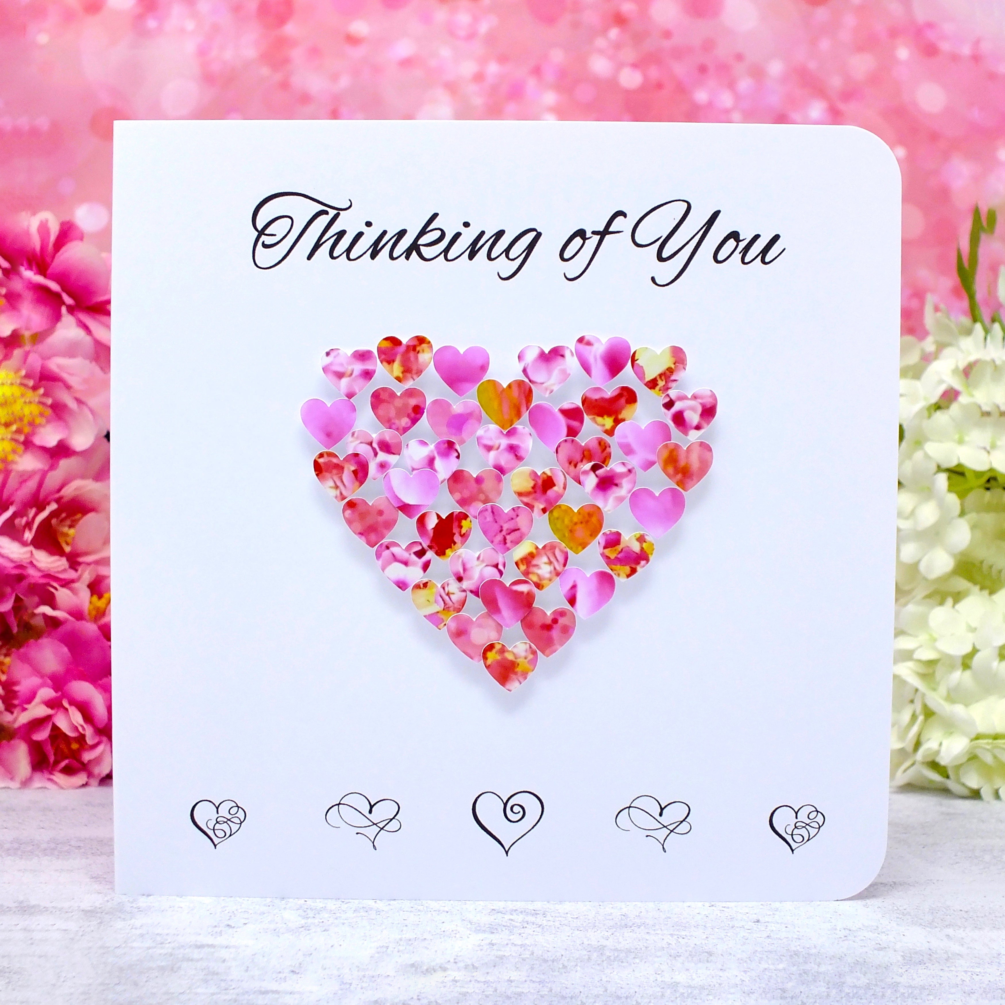Thinking of You Card - Hearts Main