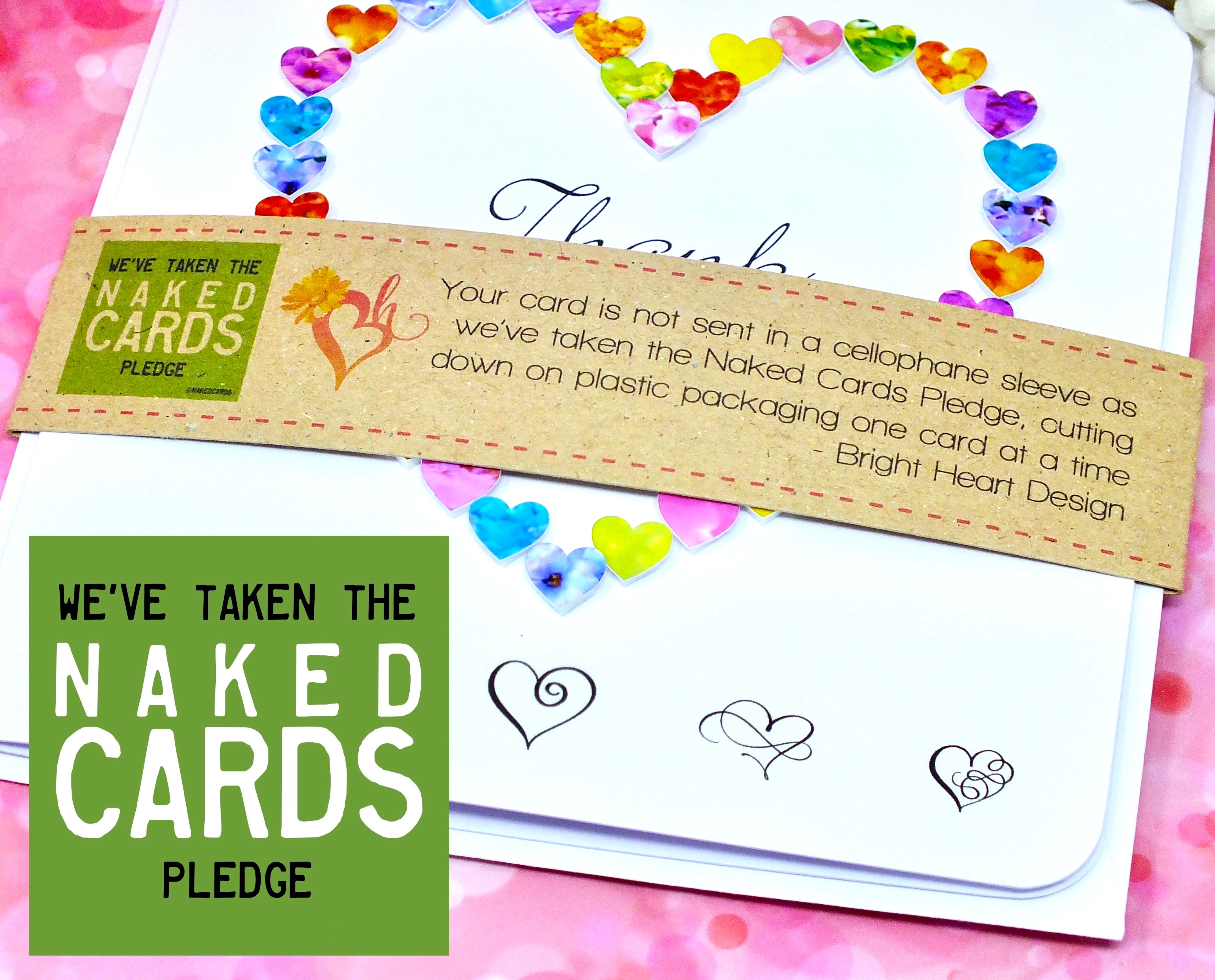 Thank You Card - Hearts + Band