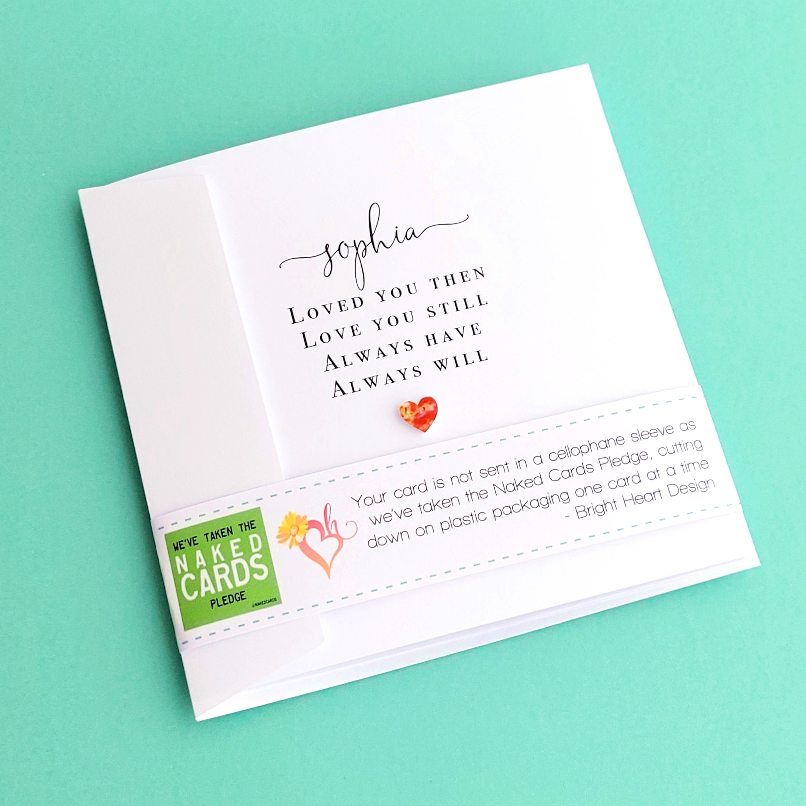 I Love You, Anniversary / Valentines Card - Hearts, Personalised