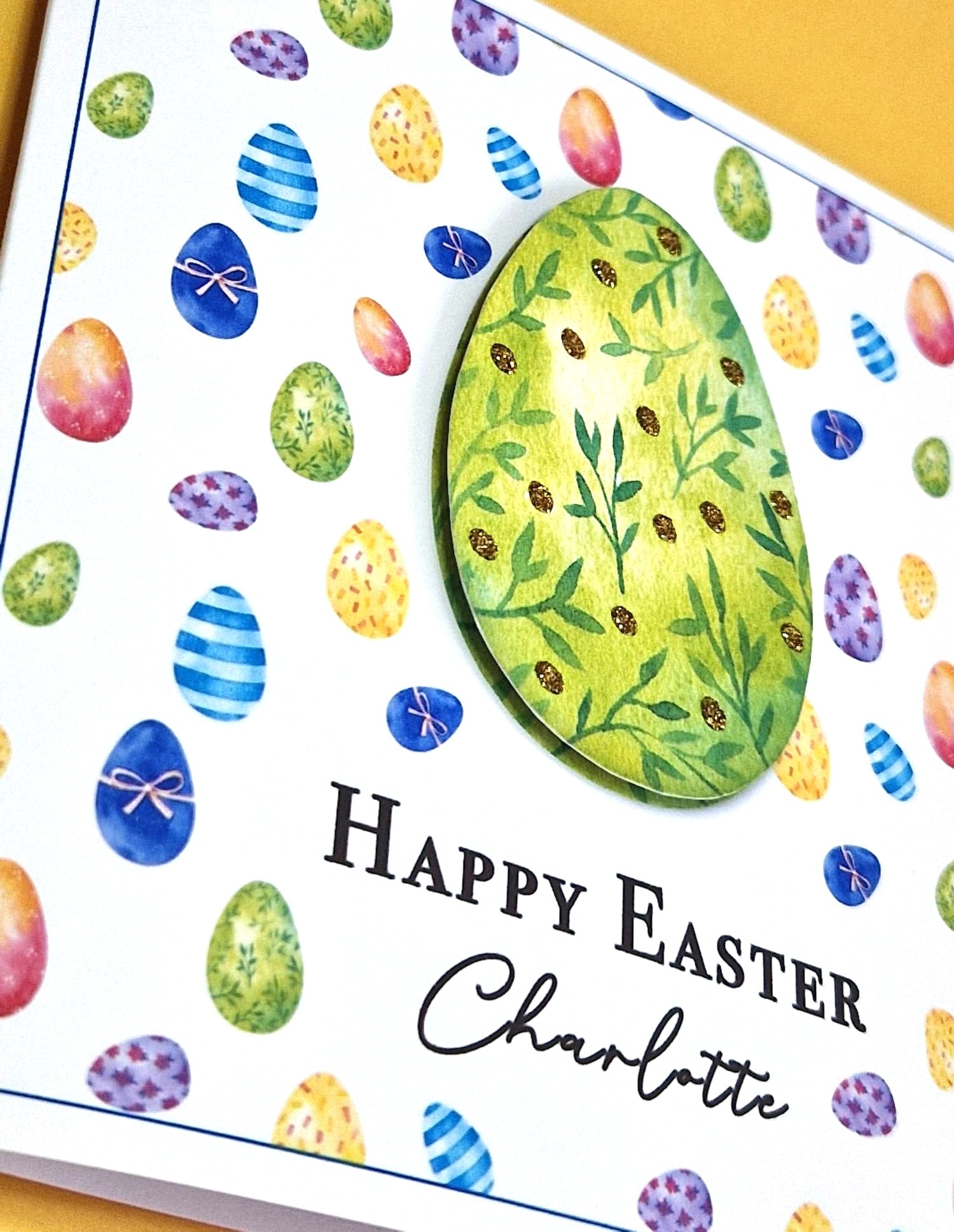 Happy Easter Card - Easter Egg, Personalised