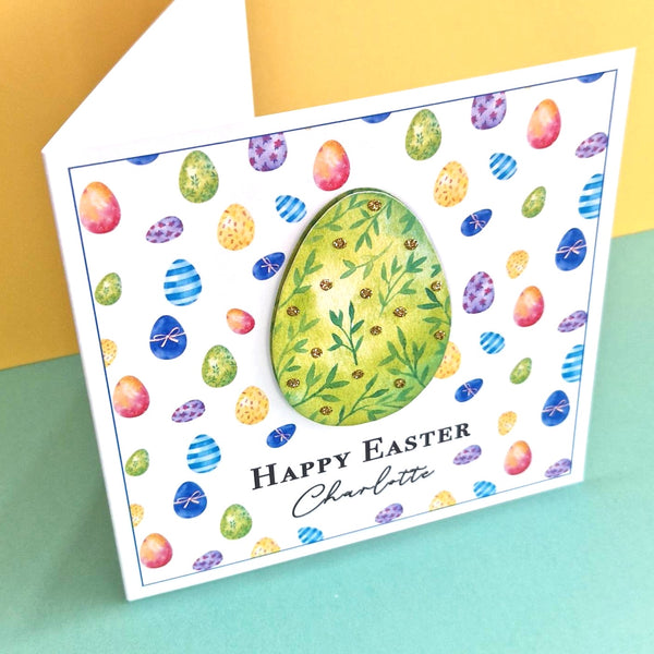 Happy Easter Card - Easter Egg, Personalised