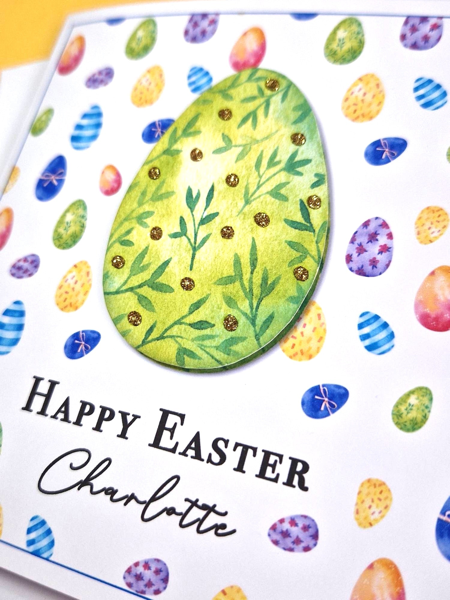 Happy Easter Card - Easter Egg, Personalised