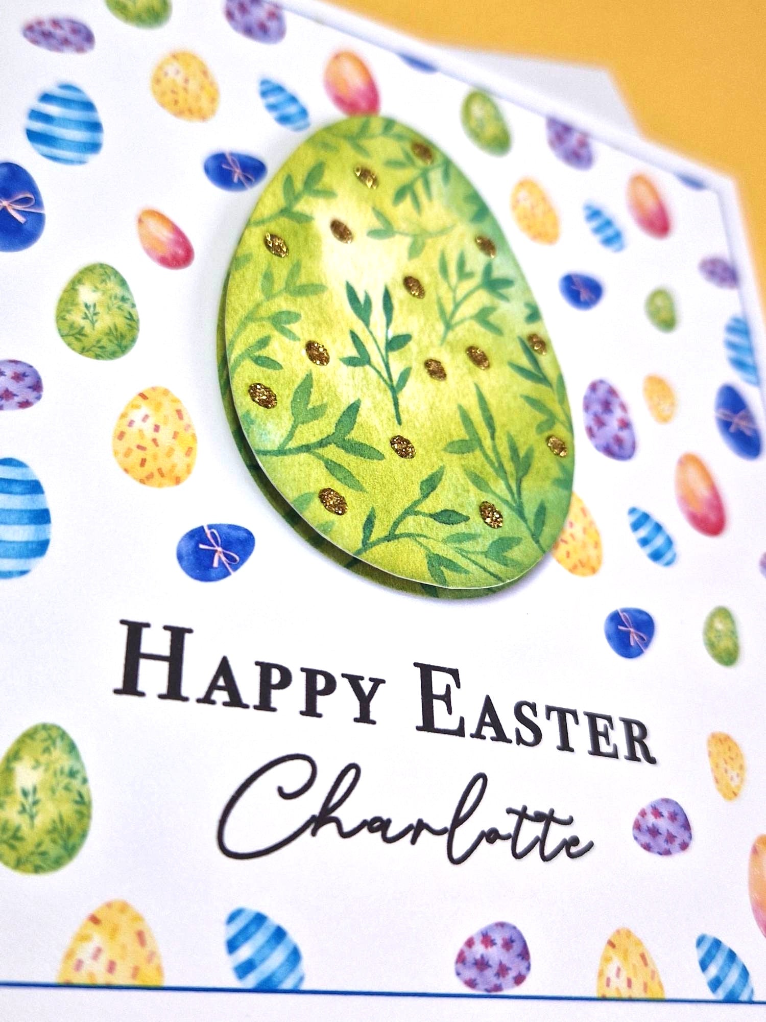 Happy Easter Card - Easter Egg, Personalised