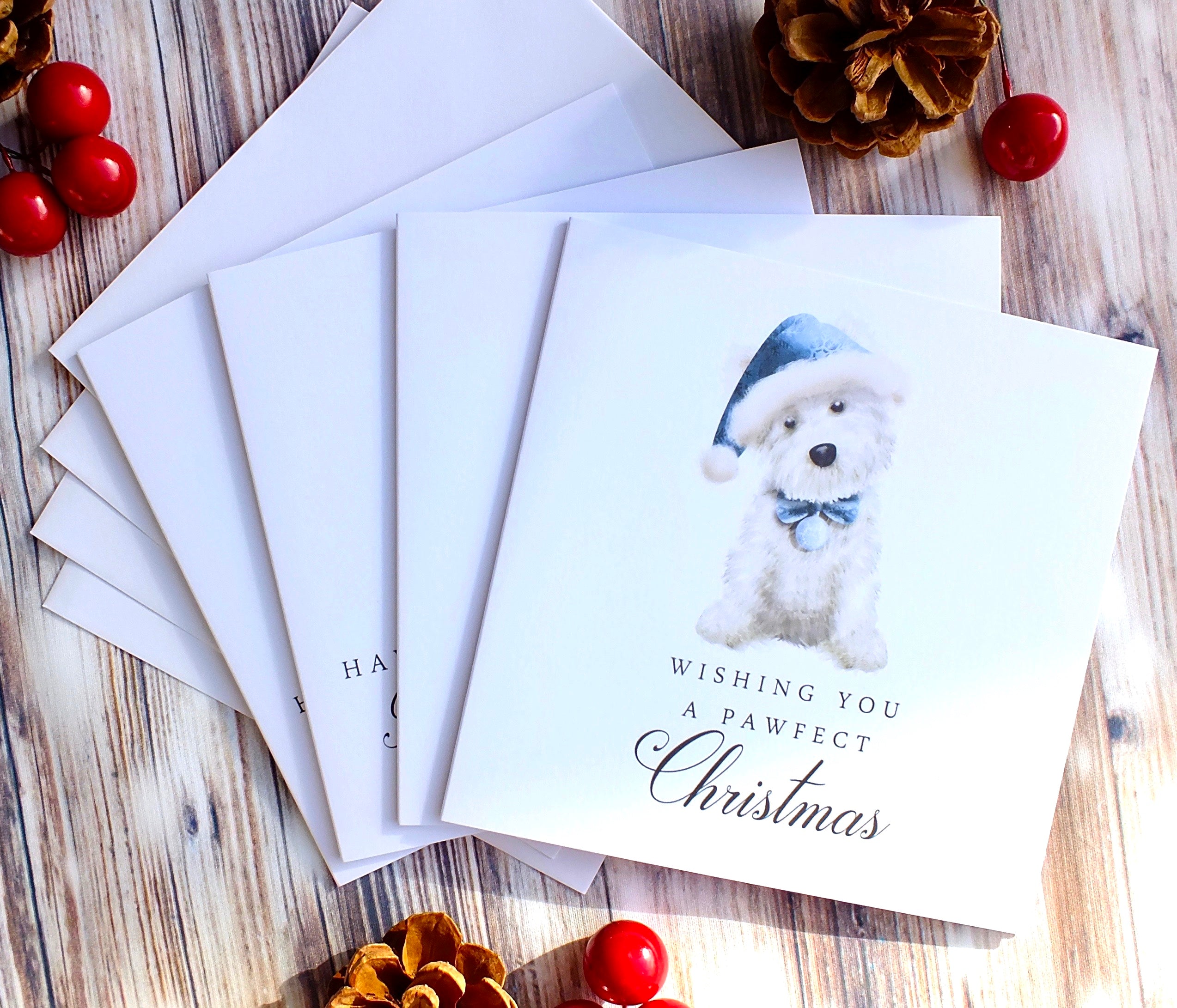 West Highland Westie Dog Christmas Cards - Pack of 4