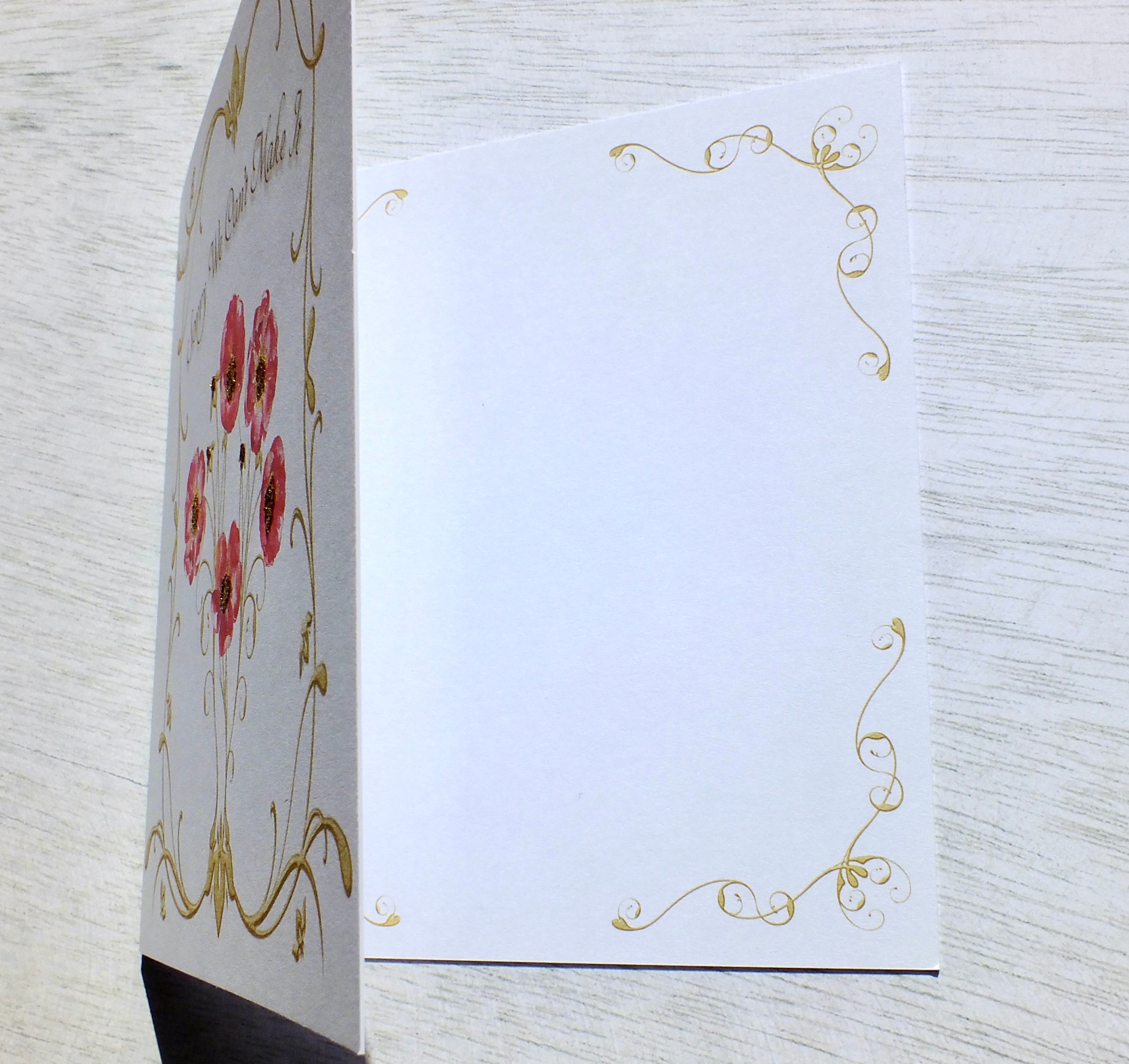 Luxury Wedding Regret Card - Rustic Sparkle