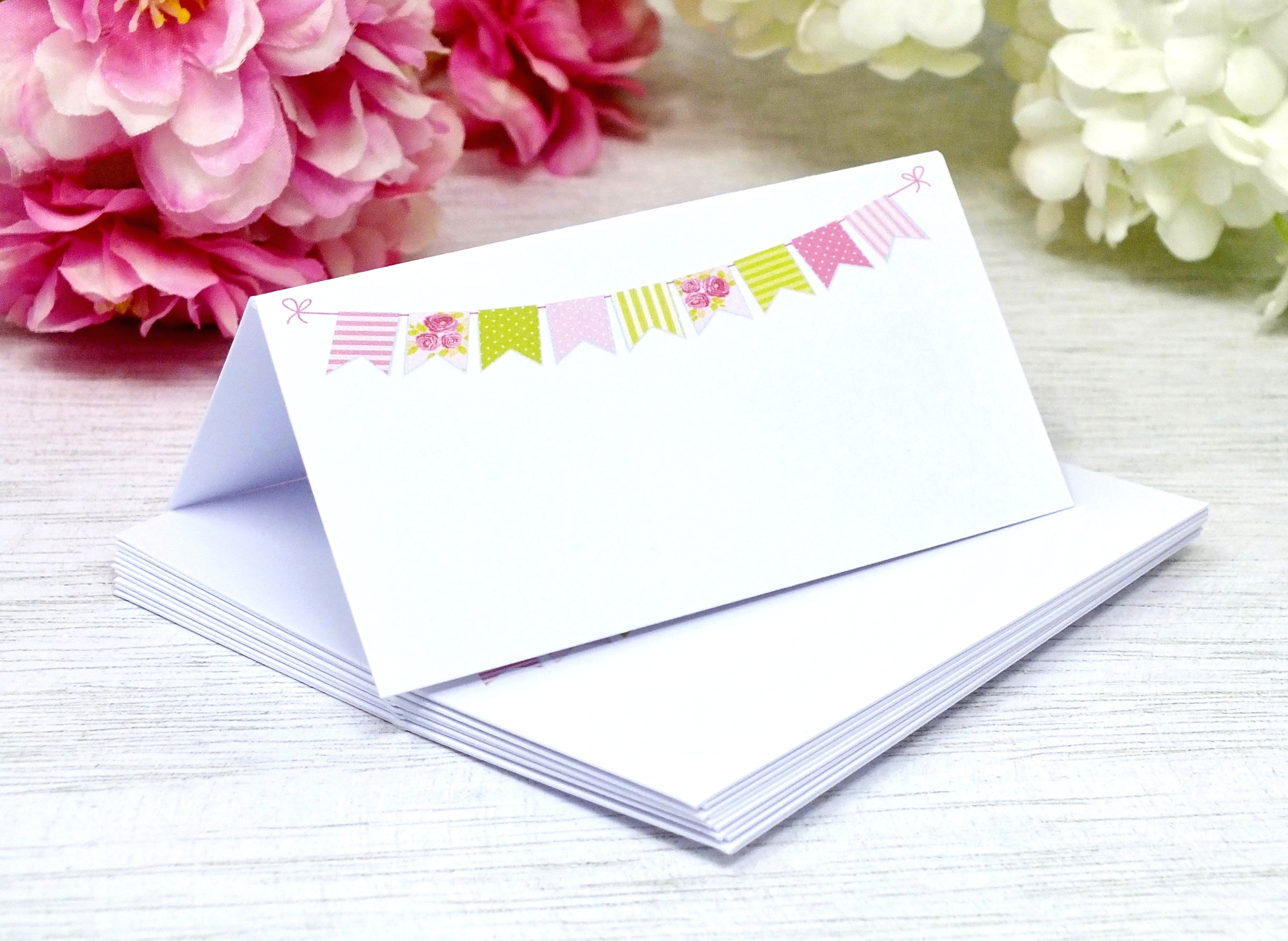 Bunting Place Cards for Wedding / Party - Pack of 12
