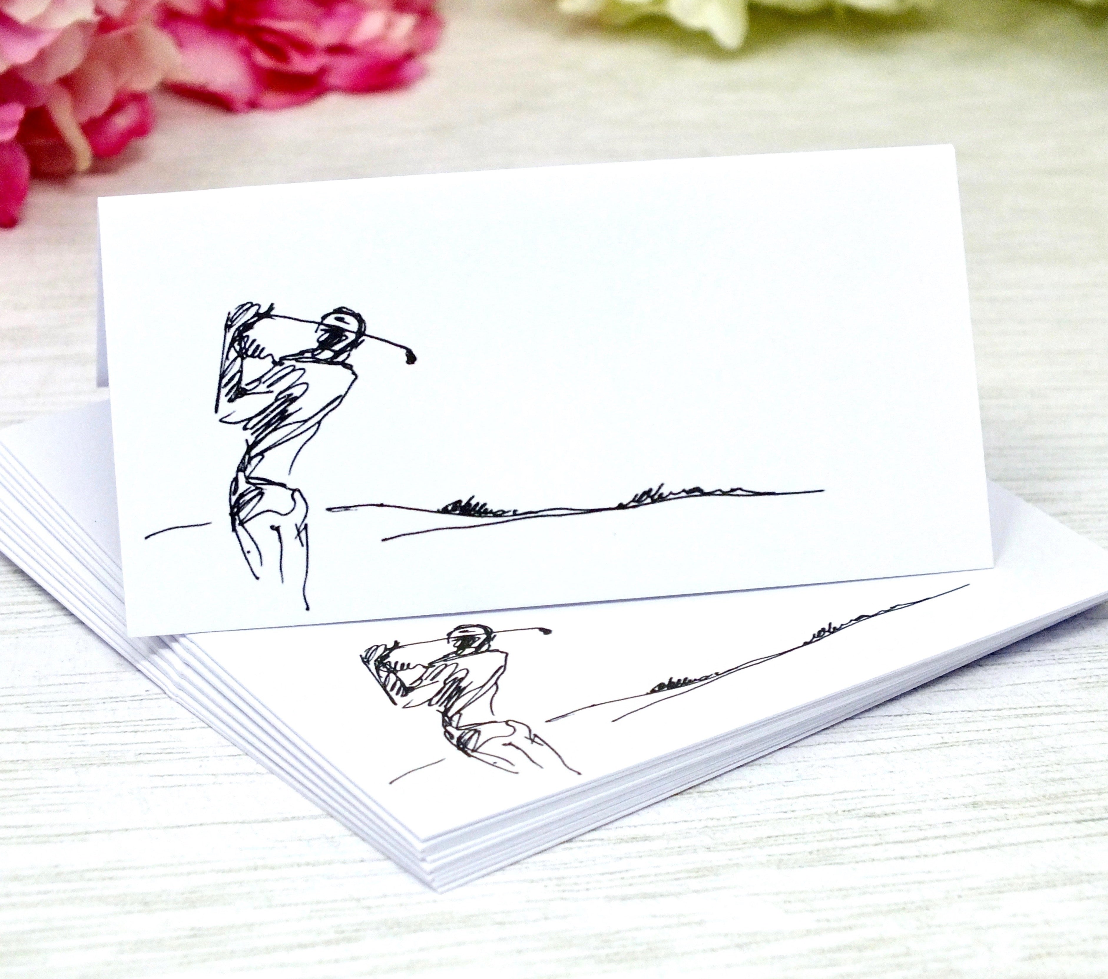 Golf Place Cards - Sport Themed Wedding / Dinner - Pack of 12