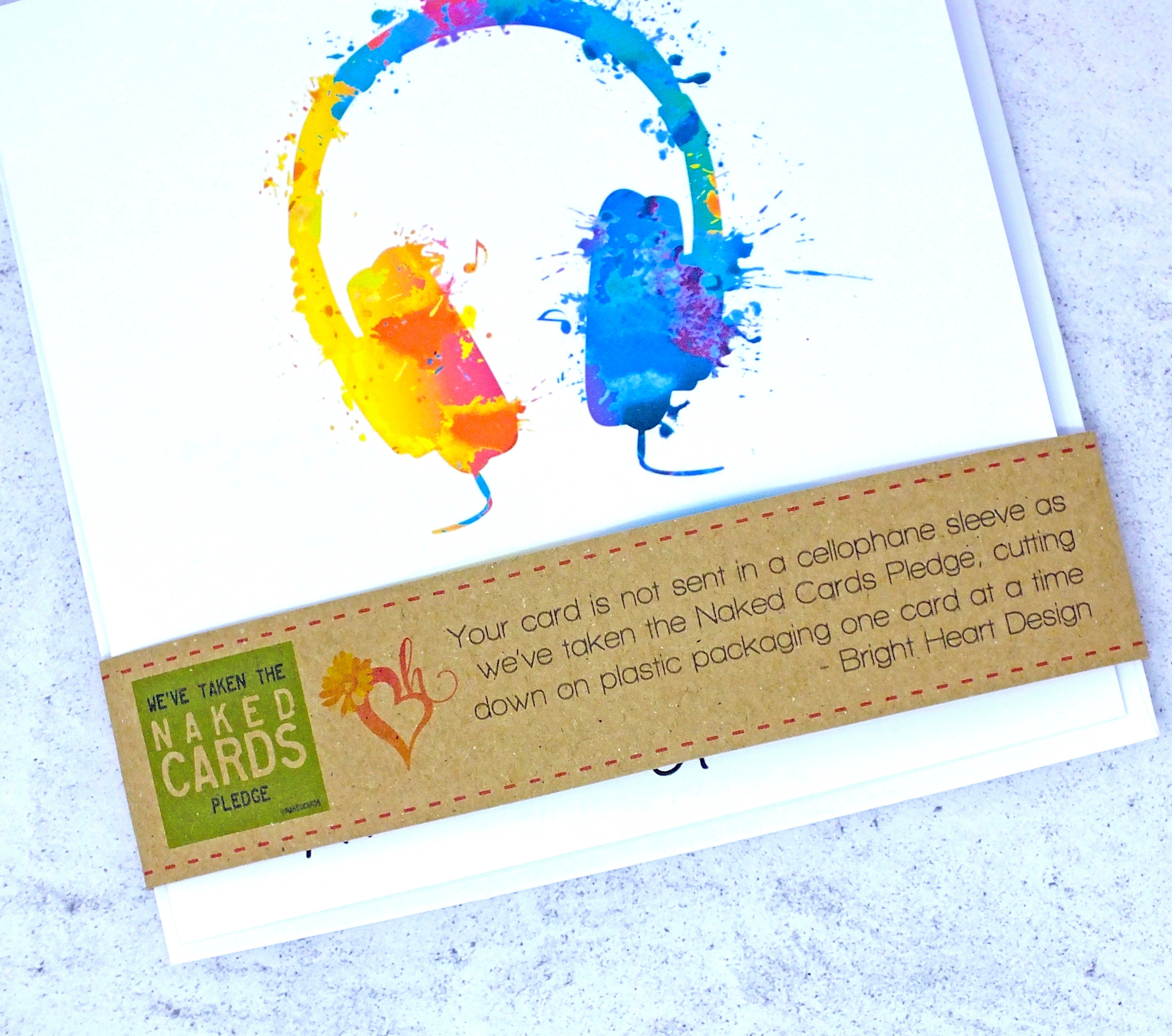 Awesome Brother Birthday Card - Colourful Headphones