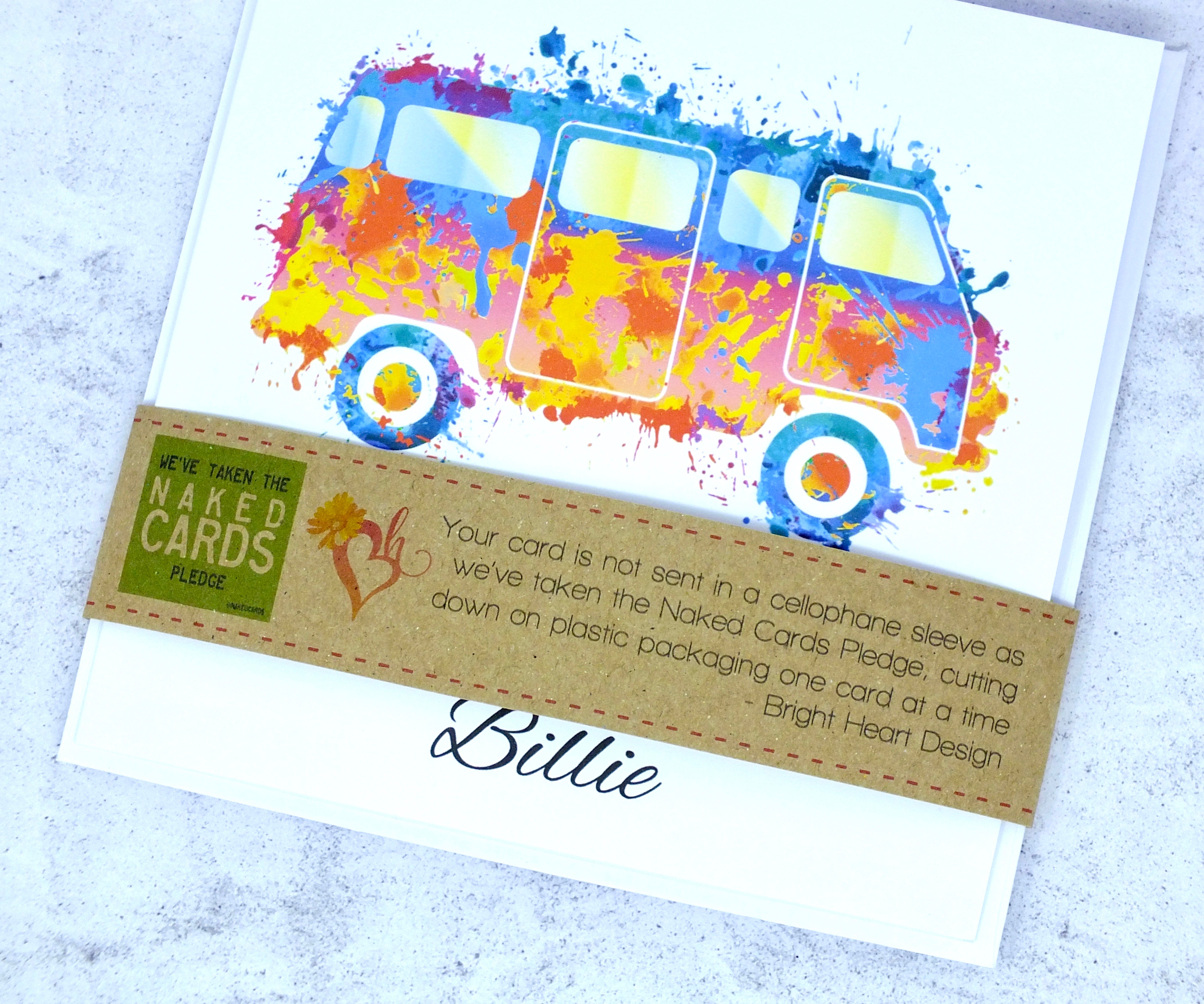 Personalised Birthday Card - Colourful Campervan