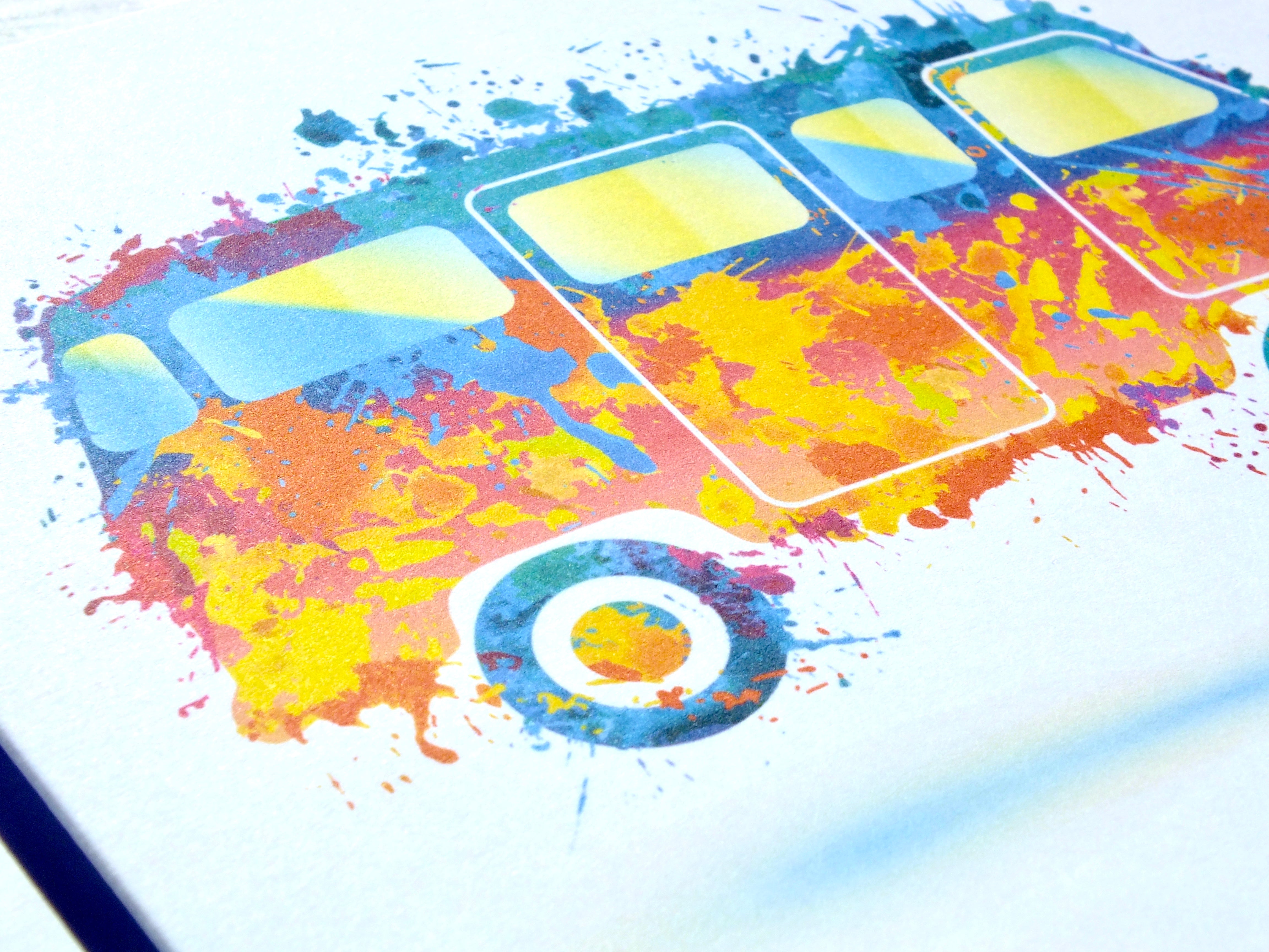 Father's Day Card - Colourful Campervan