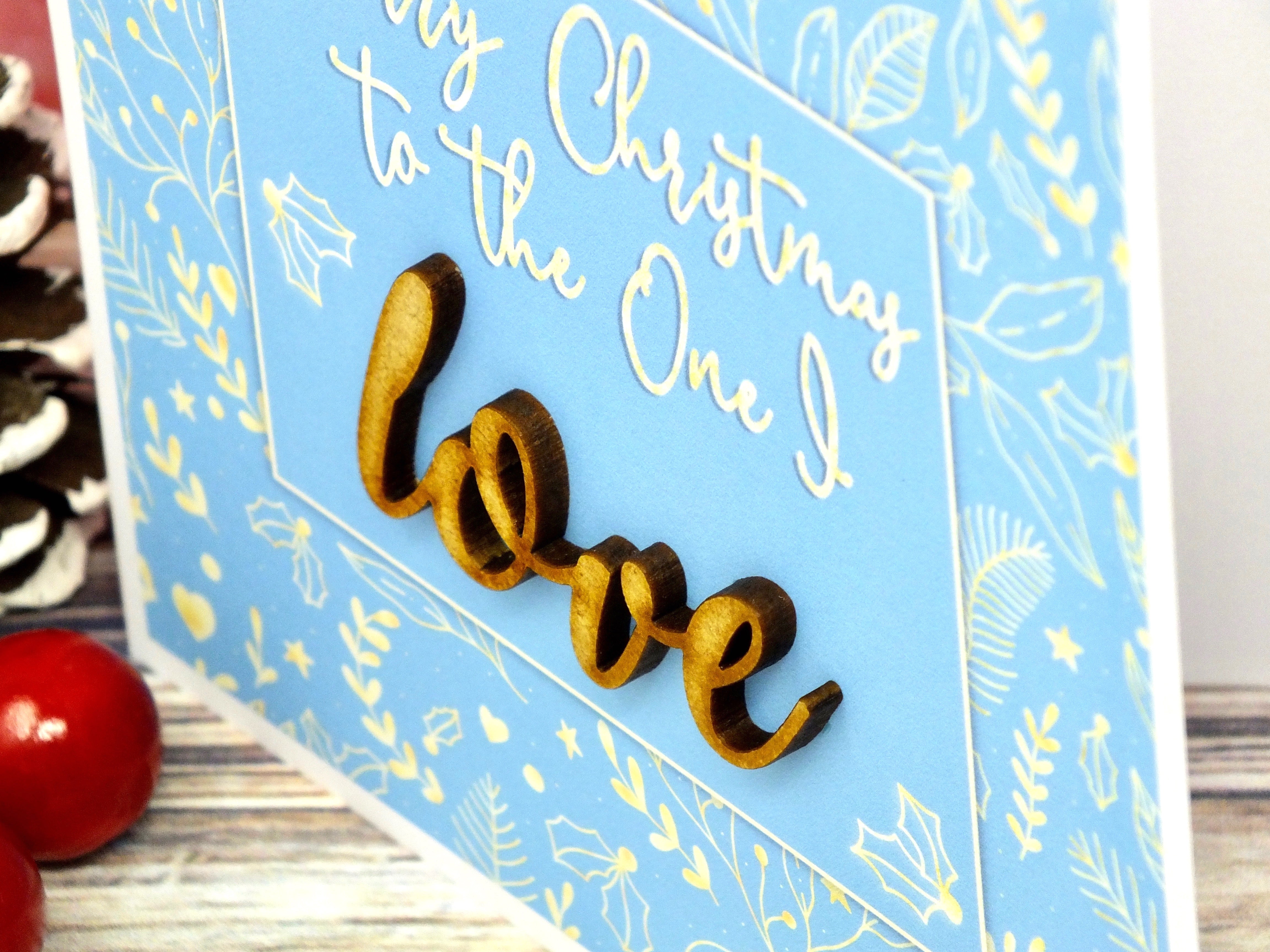 Merry Christmas to the One I Love - Luxury Christmas Card Side