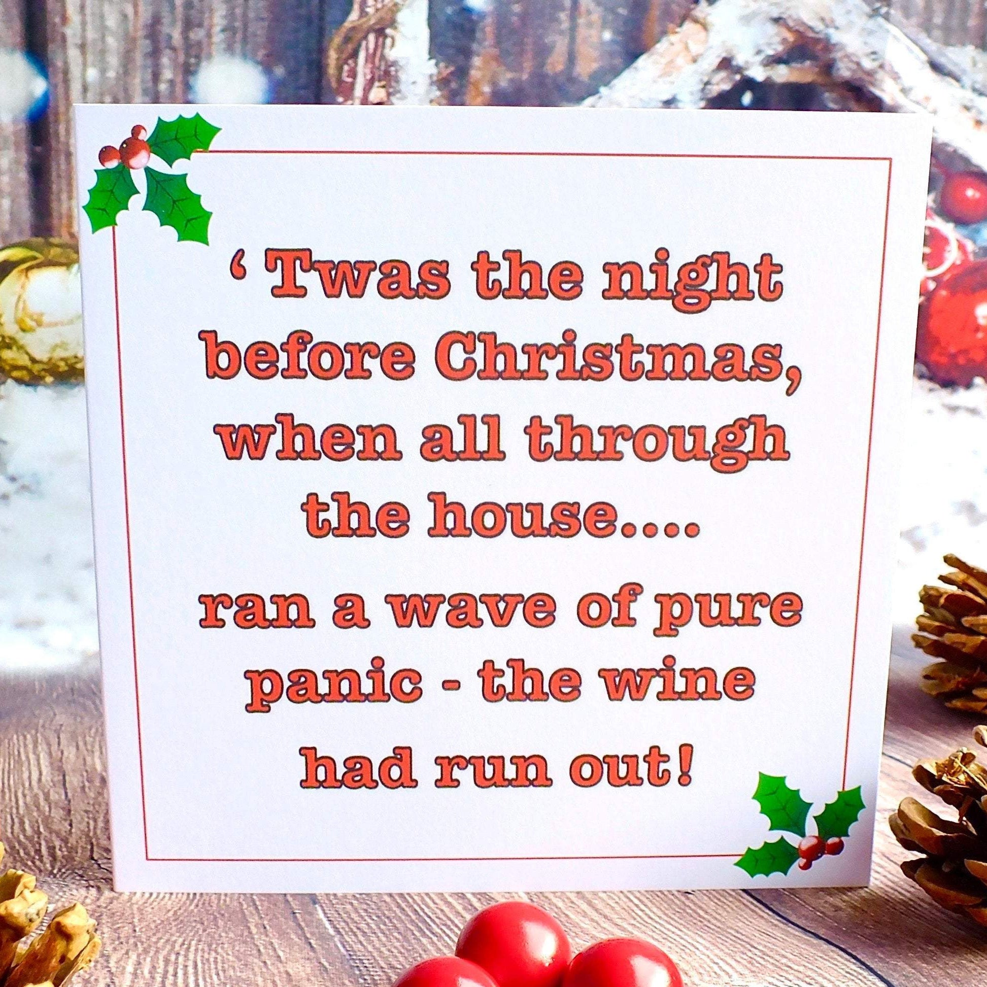 Funny Christmas Cards - Pack of 4 different designs Close Up