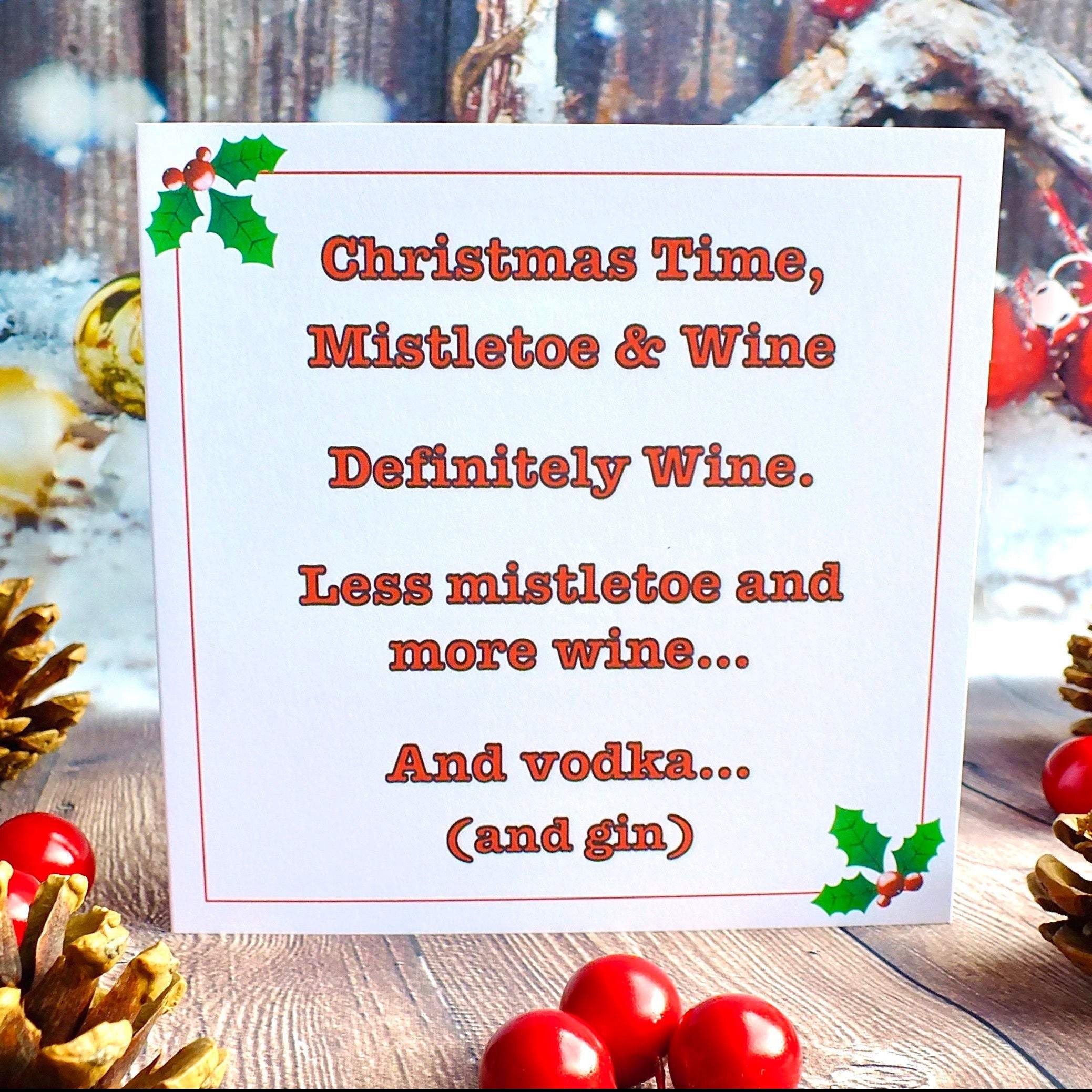 Funny Christmas Cards - Pack of 4 different designs Close Up D