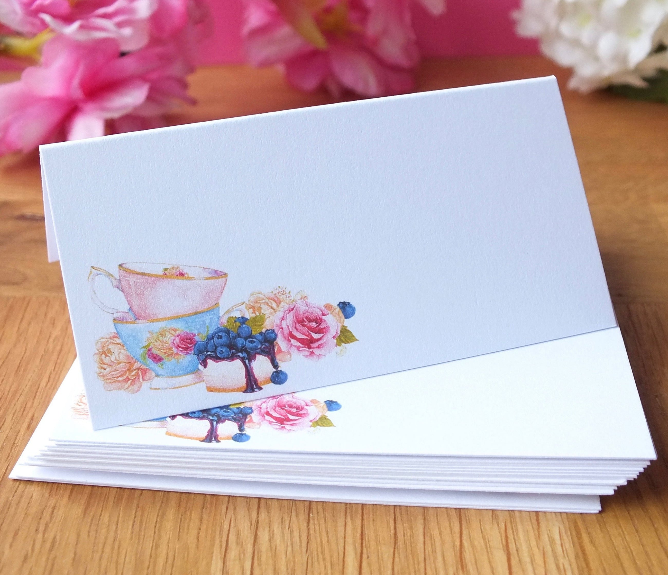 Afternoon Tea Place Cards - Vintage Wedding / Dinner - Pack of 12 Alternate