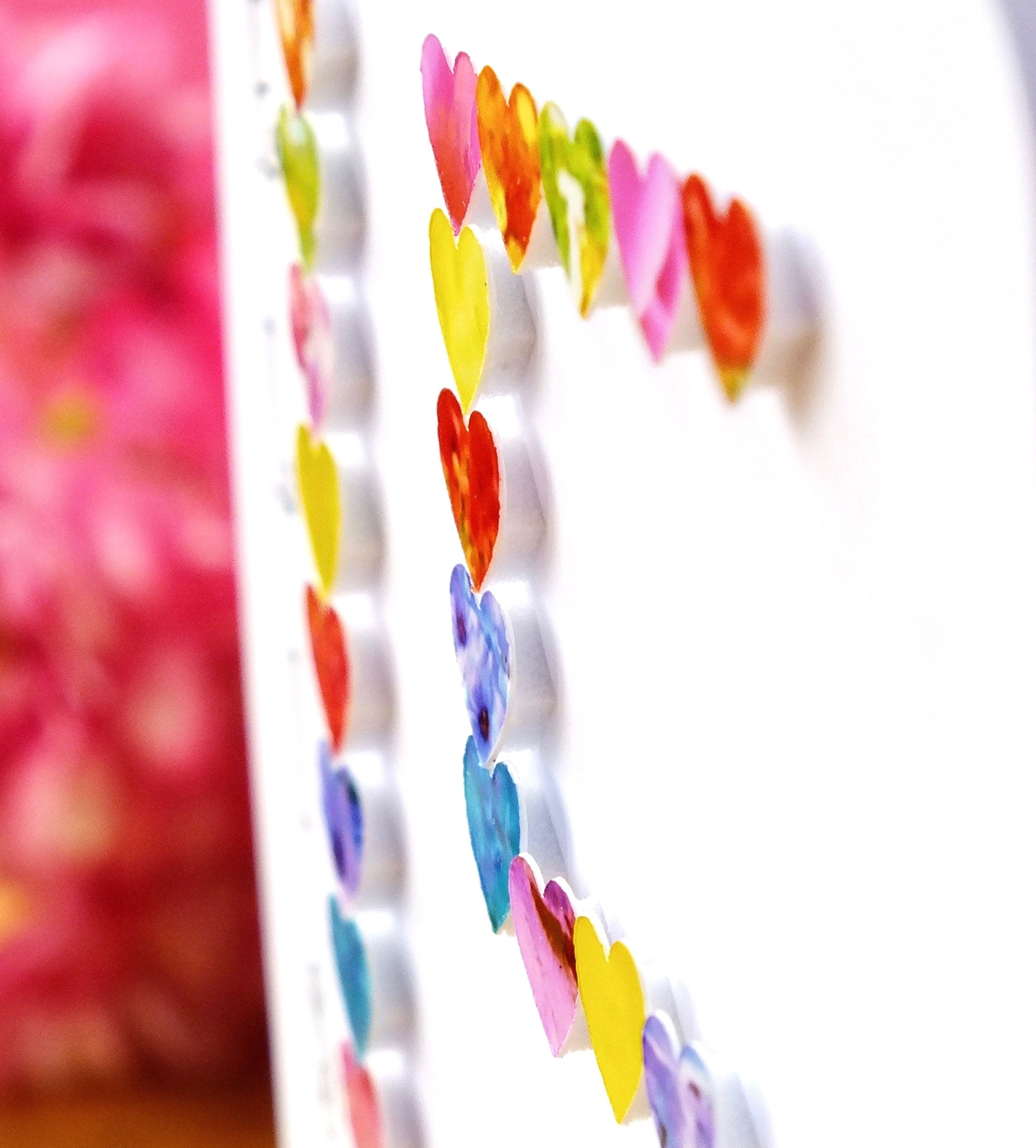 Personalized 15th Birthday Card with Vibrant Hearts - Handmade and Unique | Bright Heart Design