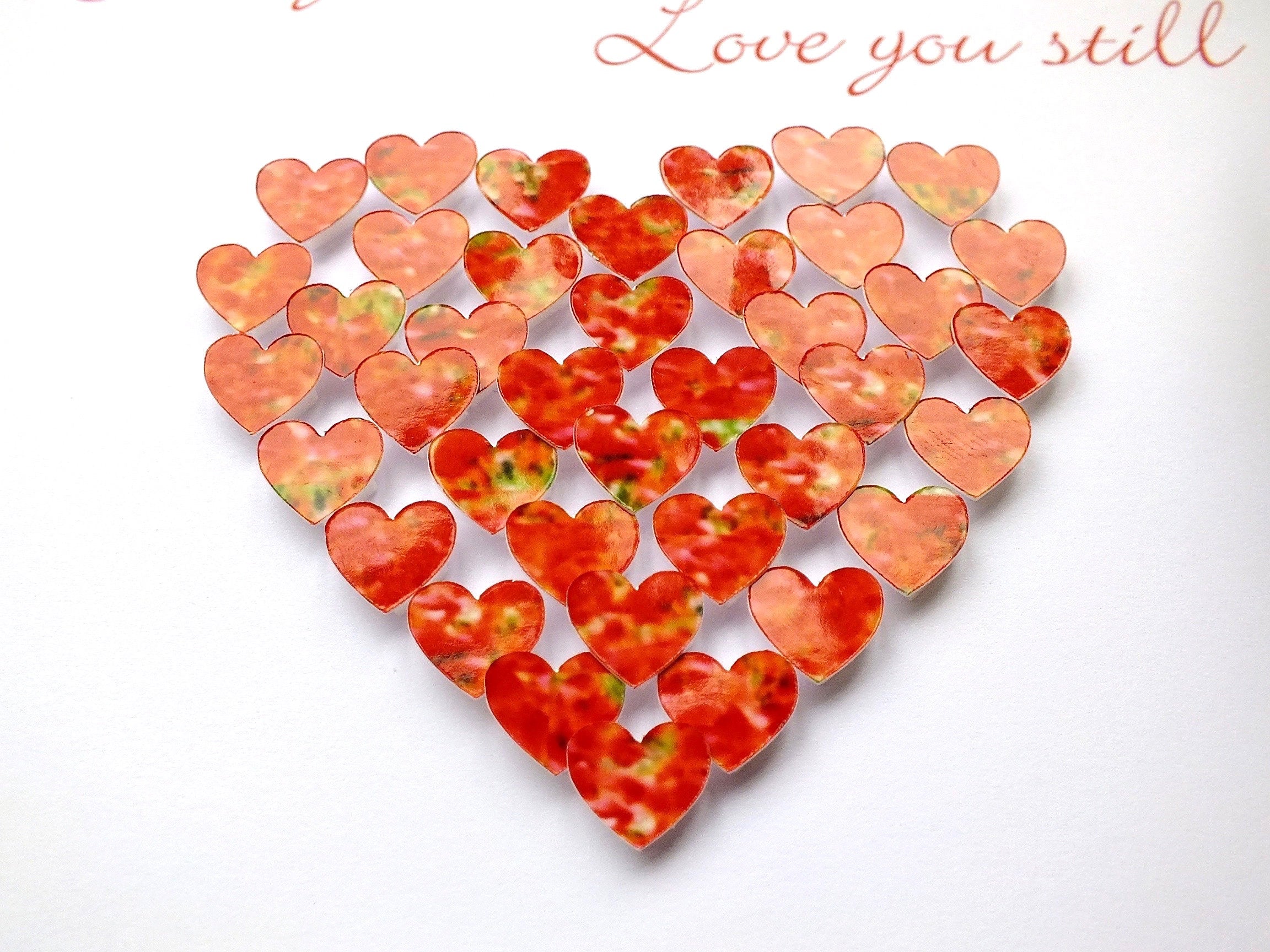 Loved You Then, Love You Still Card - Hearts Close Up