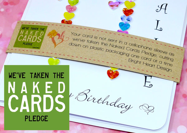 Personalised 11th Birthday Card - Colourful Hearts Design | New Size Options Available | Bright Heart Design