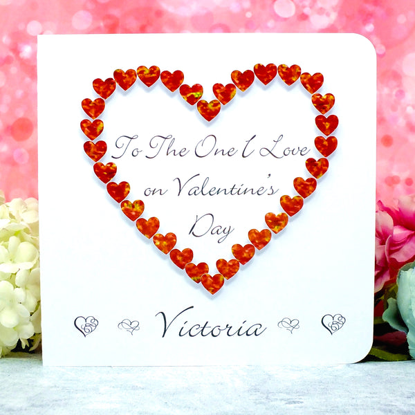 Personalised Valentine's Day Card To The One I Love - Heart