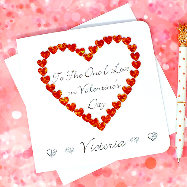 Personalised Valentine's Day Card To The One I Love - Heart