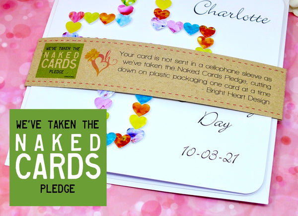 Confirmation Card - Multi-coloured Hearts, Personalised