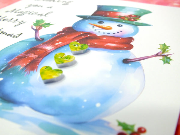 Personalised Snowman Christmas Card