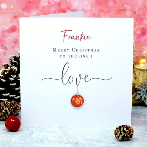 Personalised Christmas Card to the One I Love
