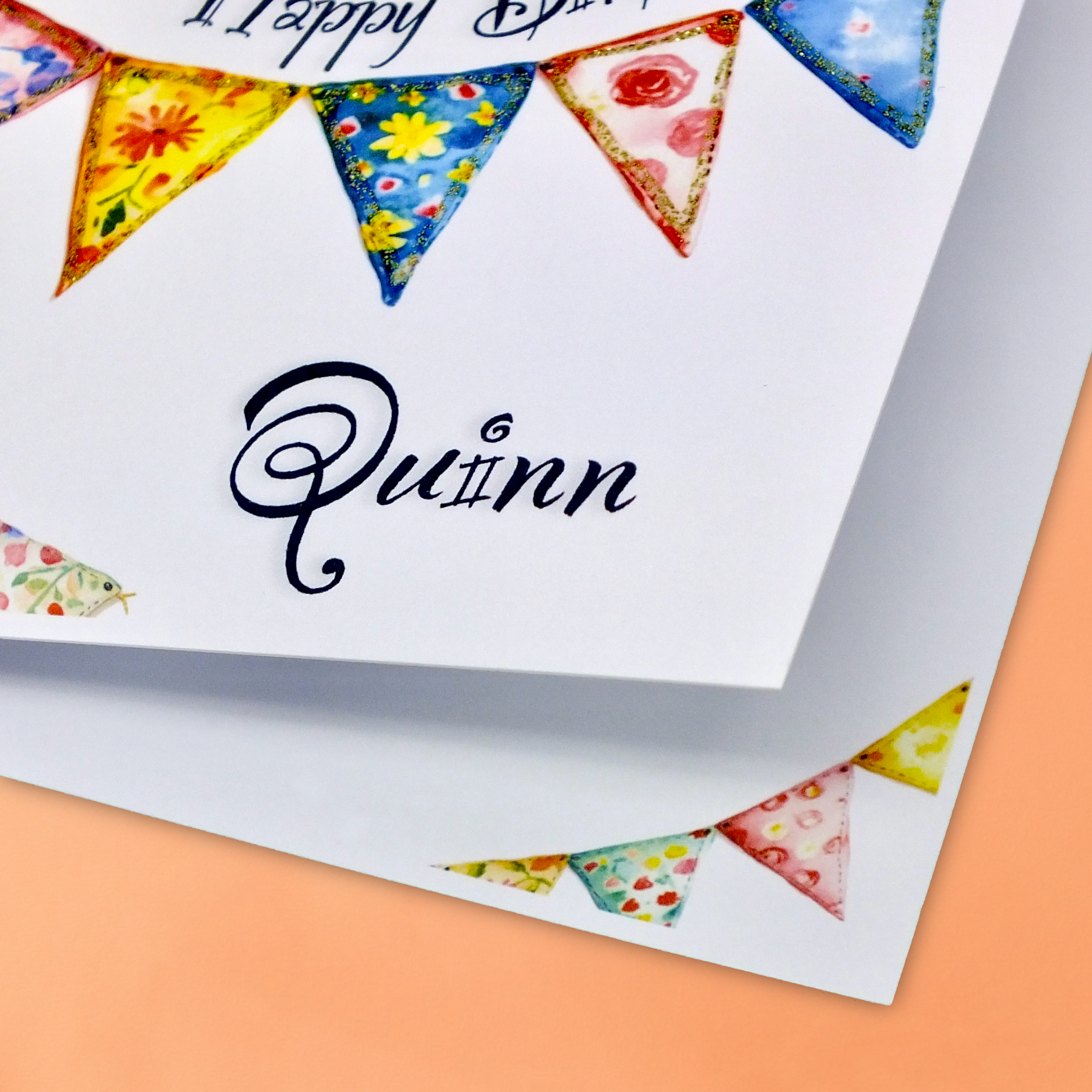 'Bunting' Personalised Birthday Card
