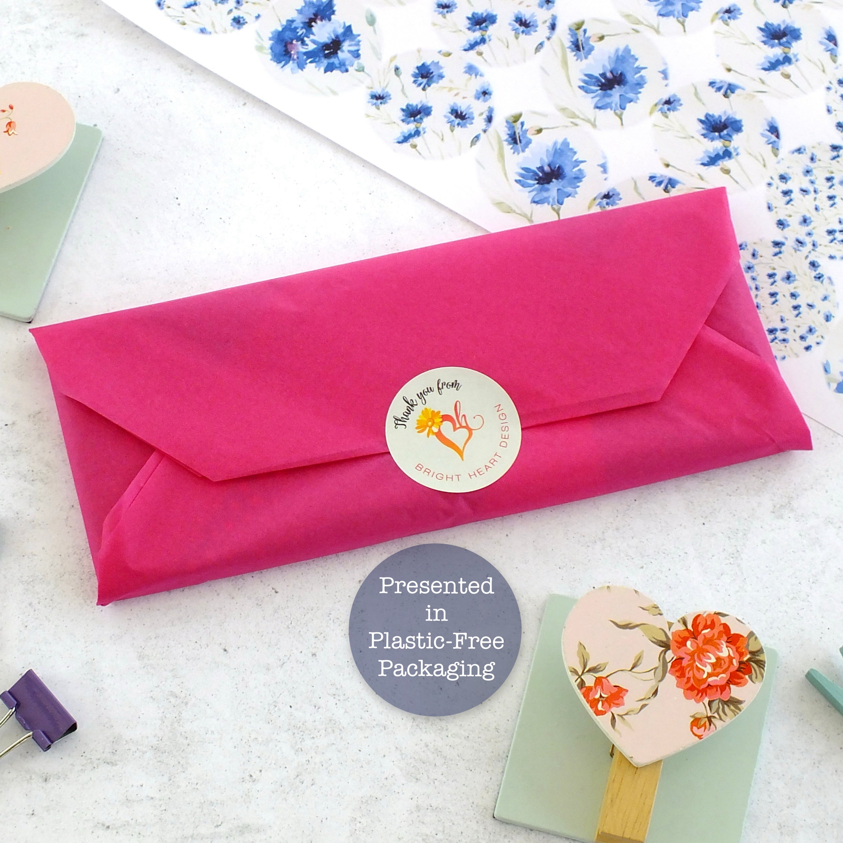 Personalised List Pad - To Do / Shopping / Any List Heading - Cornflowers