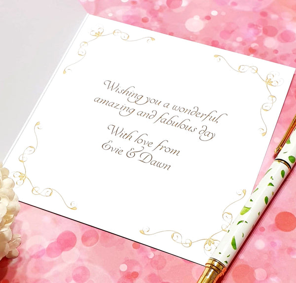 Luxury Wedding Regret Card - Rustic Sparkle Message