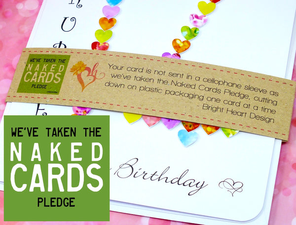 Personalized 14th Birthday Card with Vibrant Hearts - Handmade and Unique | Bright Heart Design