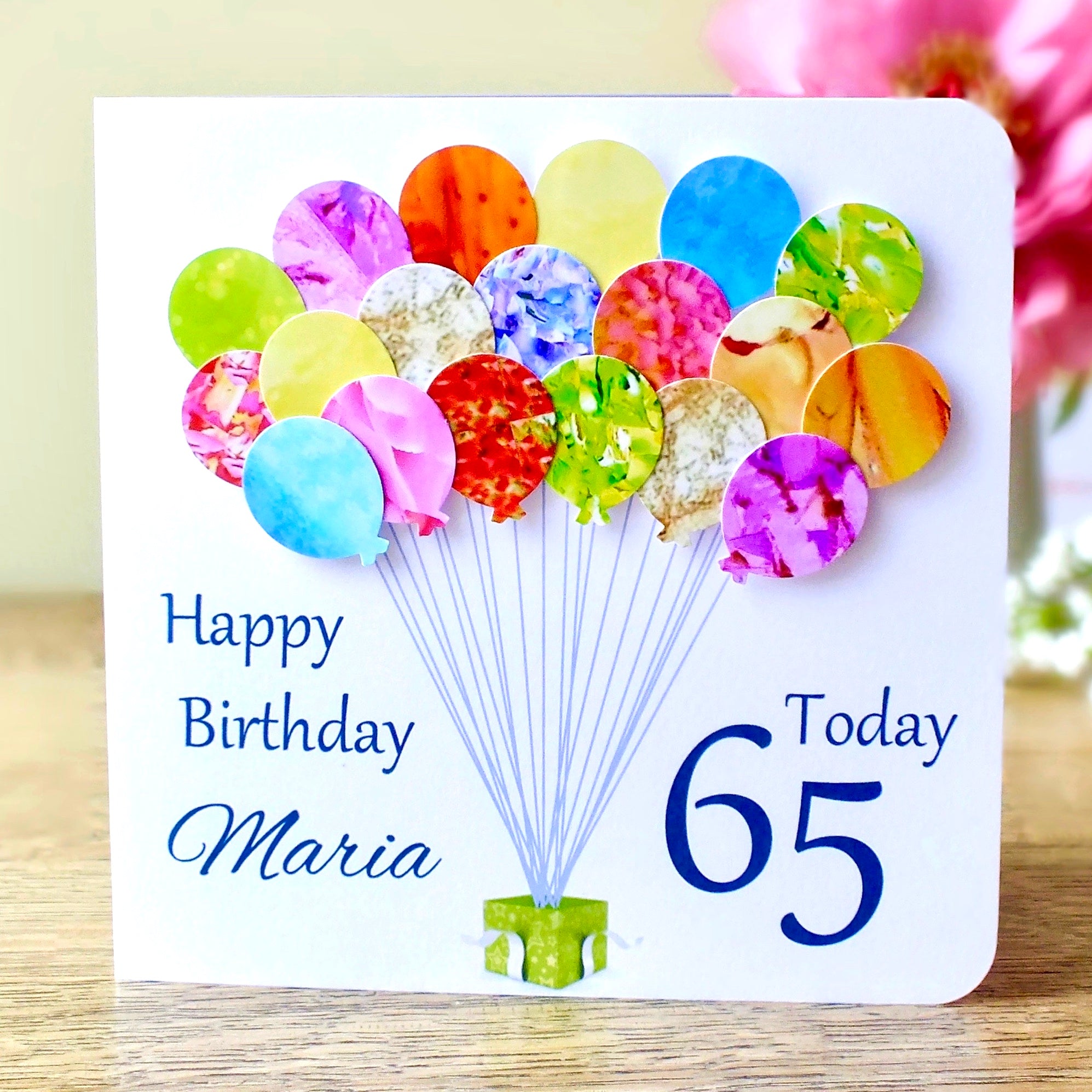 65th Birthday Card - Handmade & Personalised 65th-birthday-card-handmade-personalised